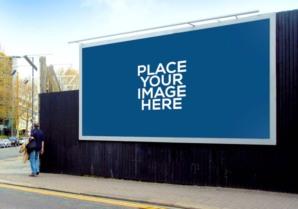 户外大型广告位psd样机