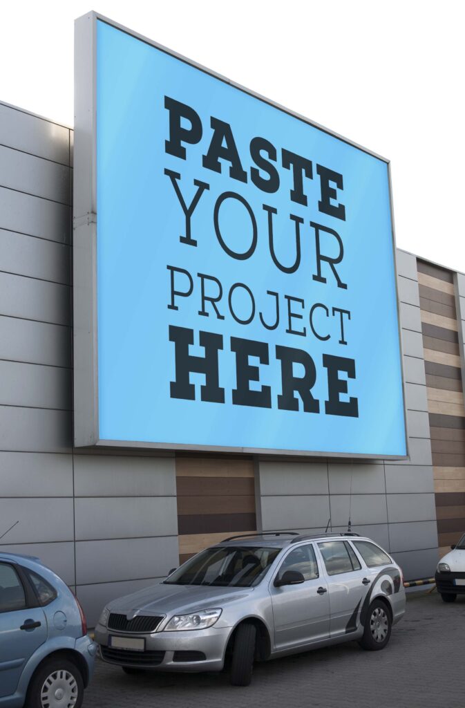 户外广告位ps样机