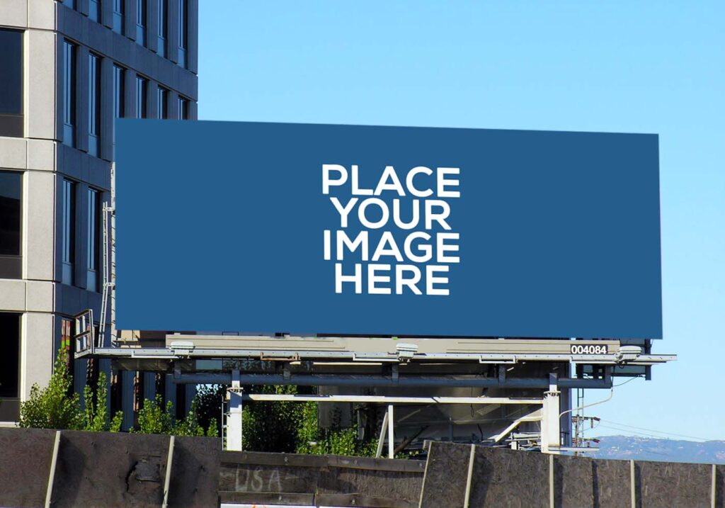 户外广告位ps样机展示