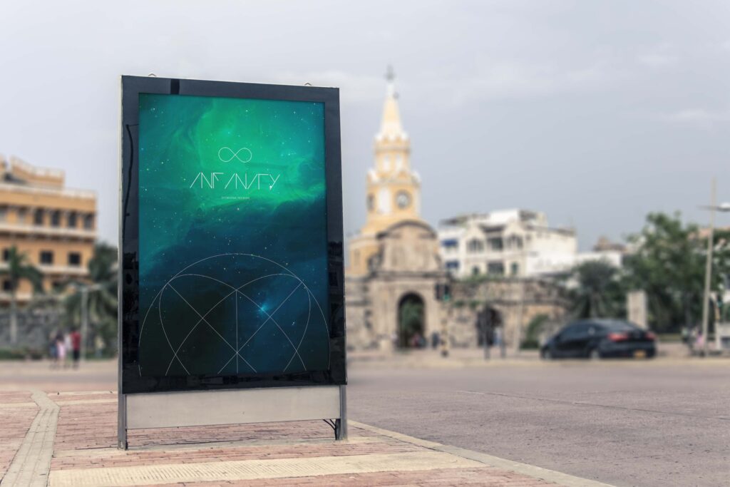 户外站台psd样机模板下载