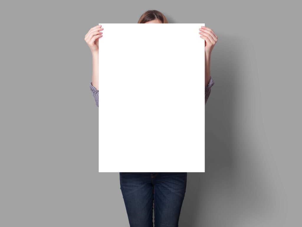 手持海报样机模板