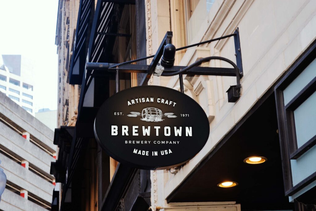 欧式门面广告灯箱ps样机