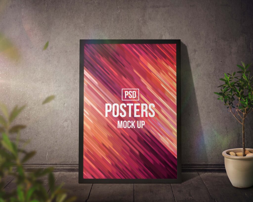 海报展示样机场景素材