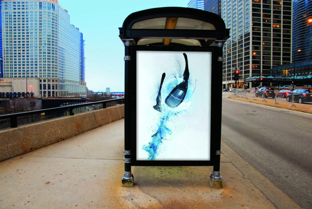 灯箱广告展示样机模板下载