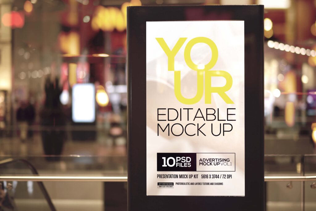 灯箱广告效果图ps样机