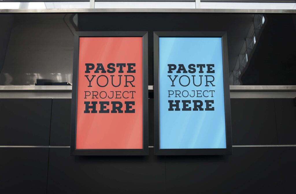 竖版广告位psd模板素材