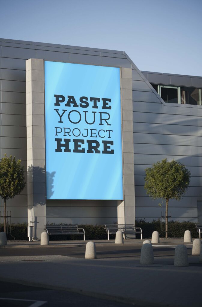 竖版广告位ps样机