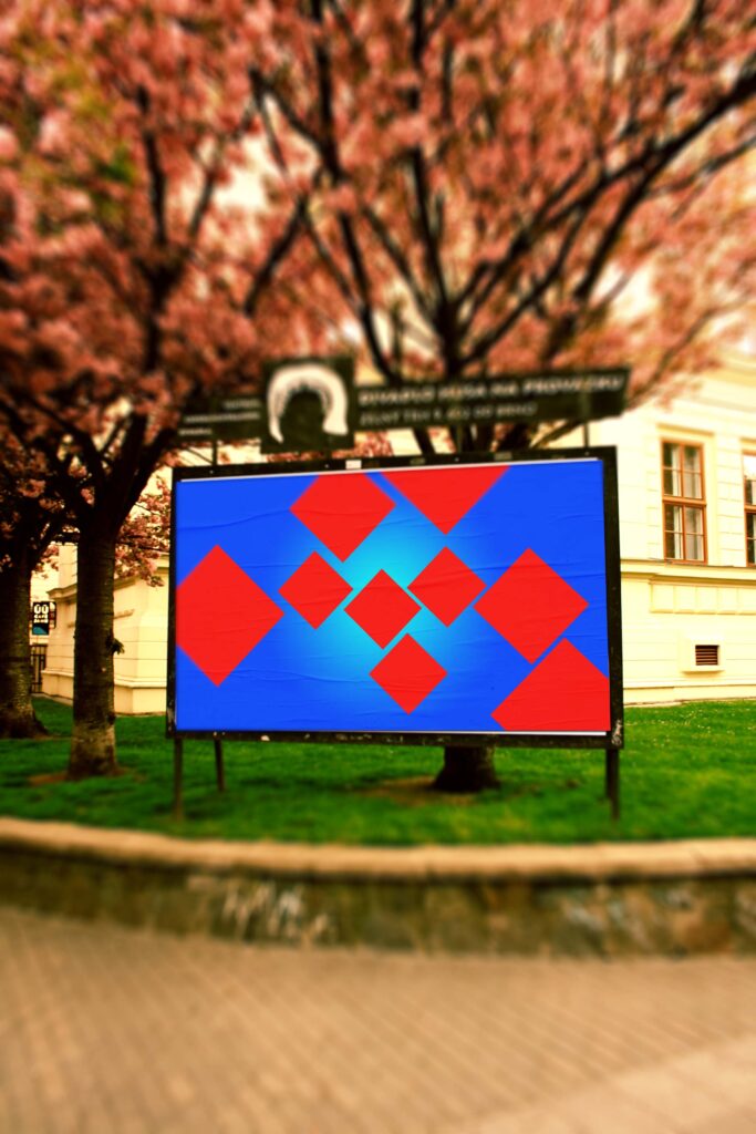 花园广告ps样机