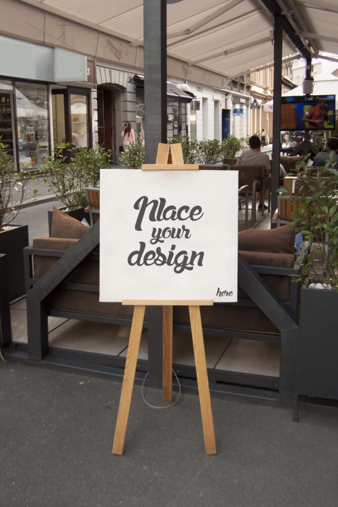 落地画架ps样机