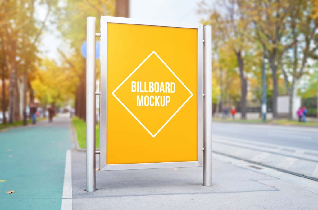 路面广告位ps样机