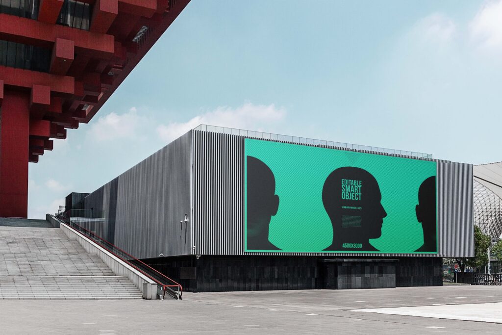 重庆商业中心广告位展示ps样机