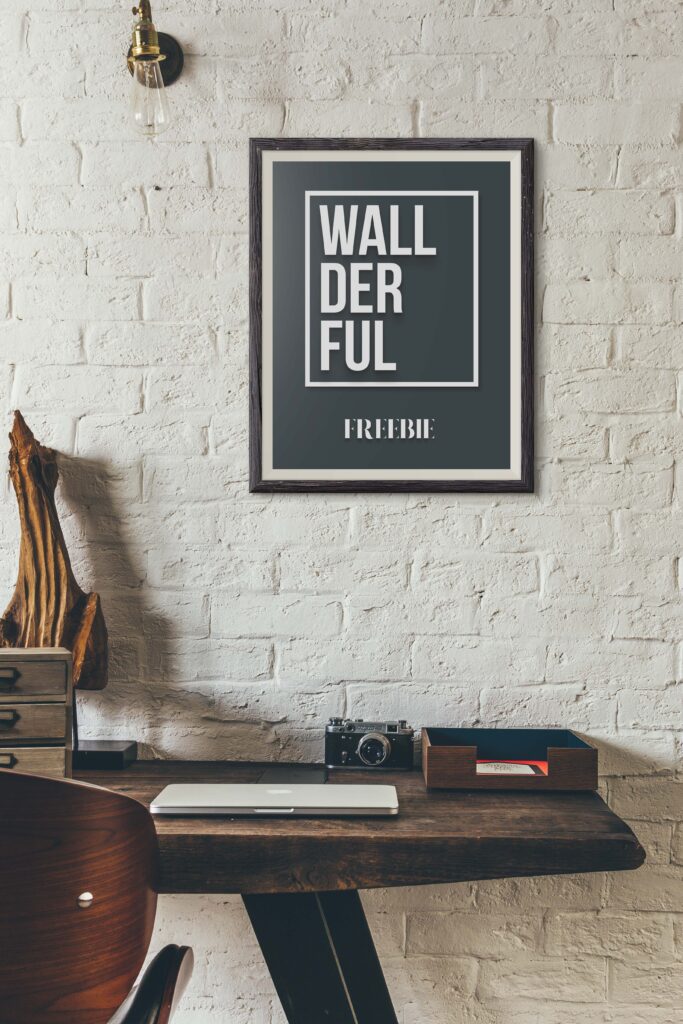 高格调的海报展示ps样机源文件