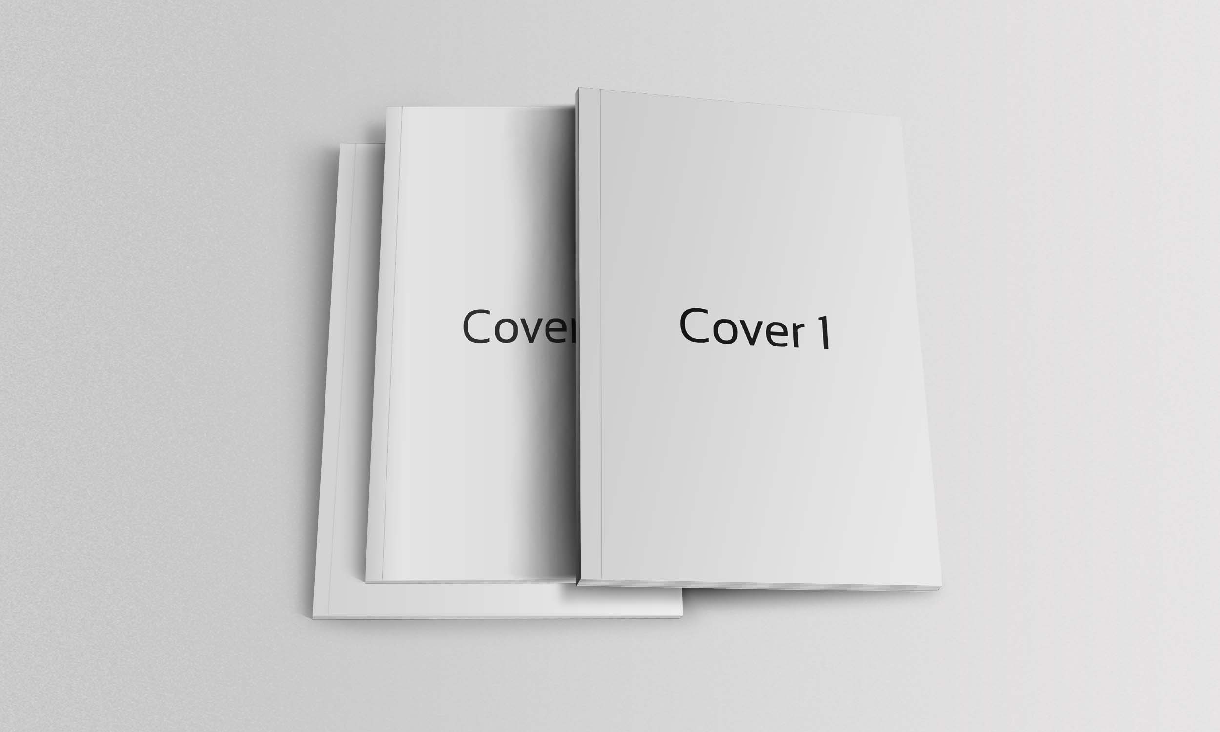 三本厚版画册ps样机