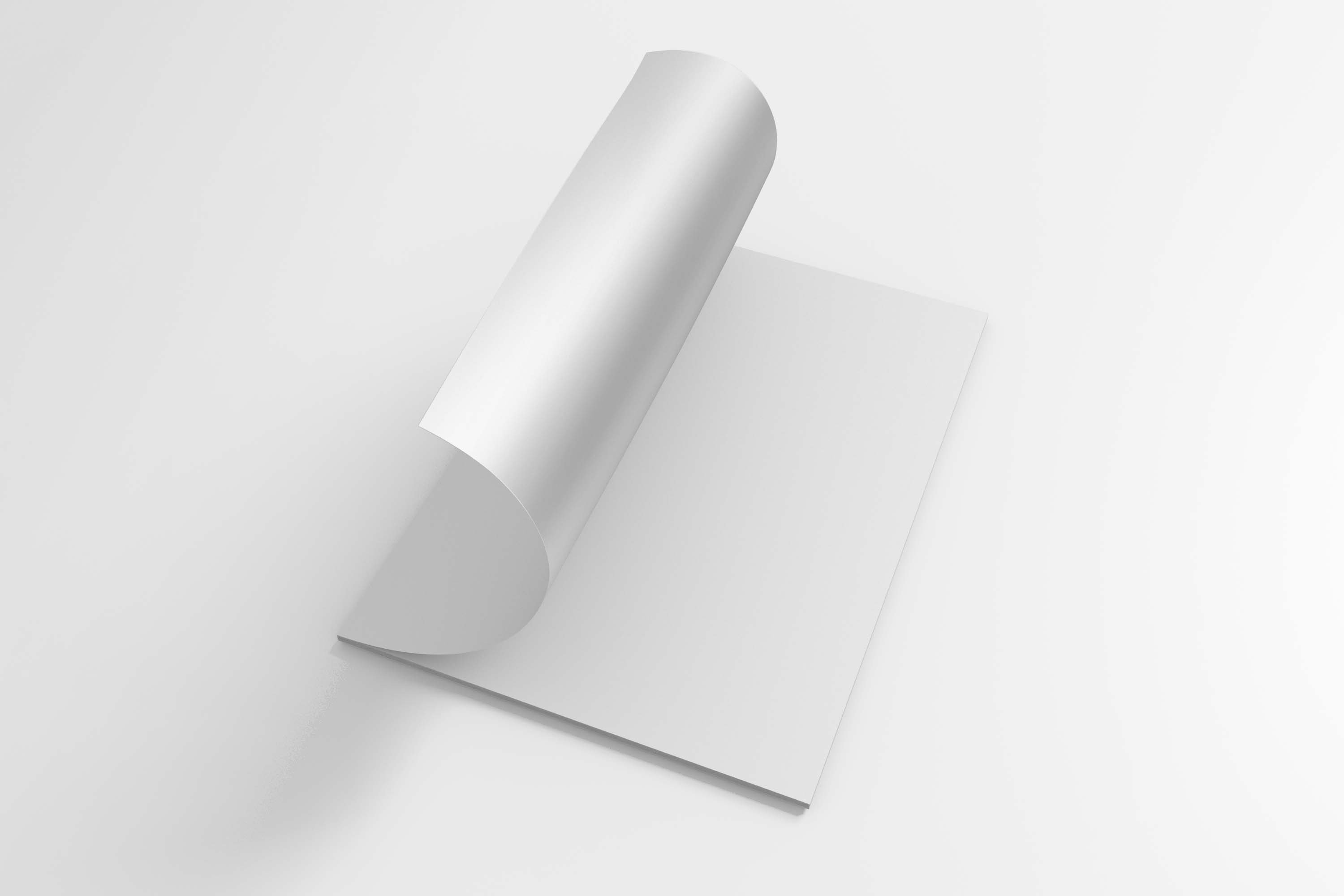 杂志画册封面翻页效果psd样机