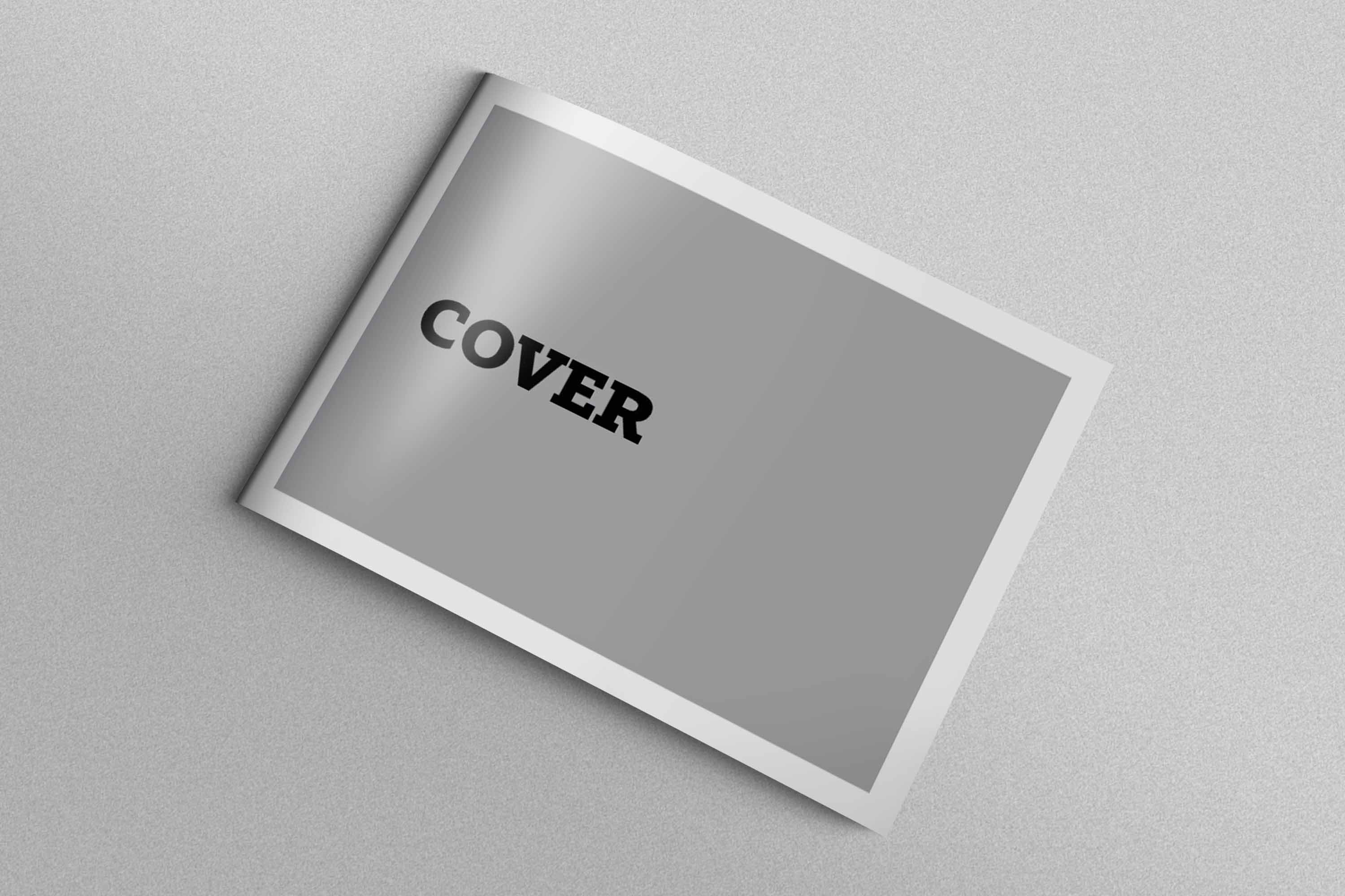 宽版杂志画册ps样机素材