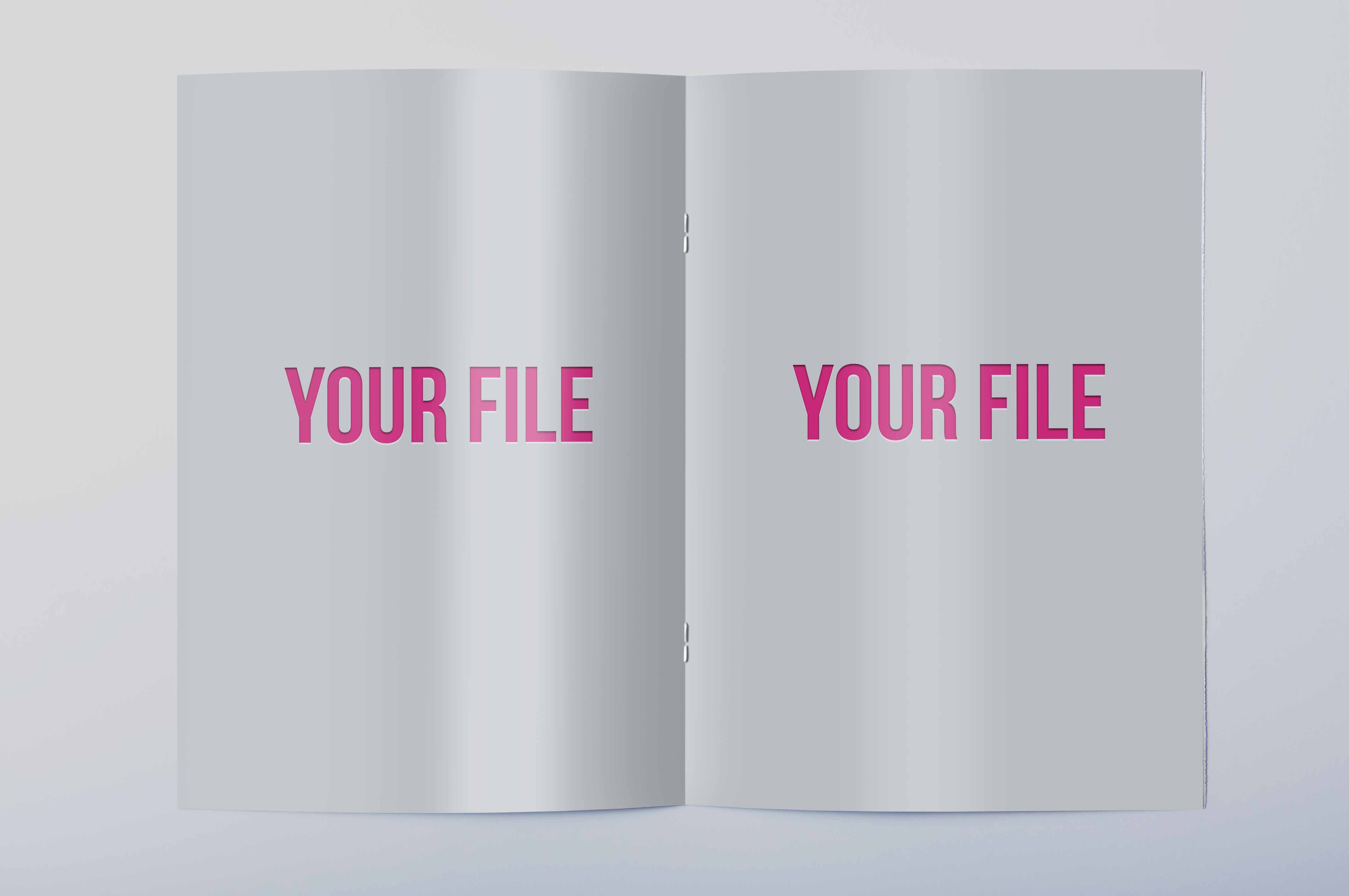 竖版开本展开页ps样机