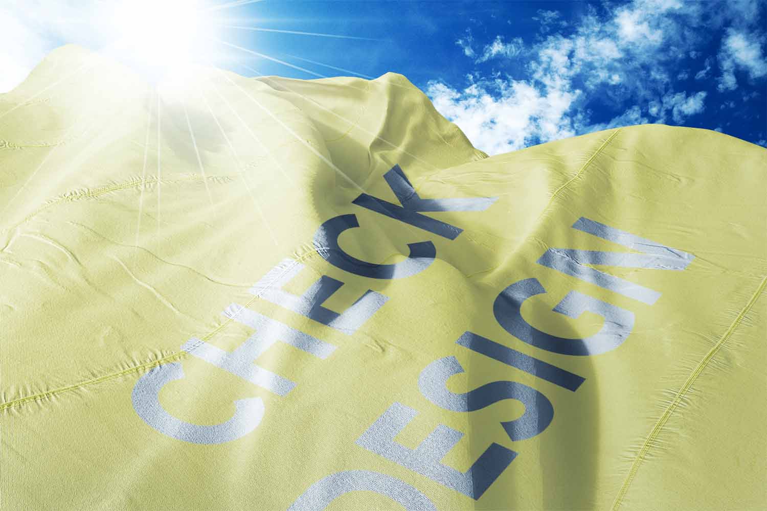 3d旗帜效果图ps样机素材