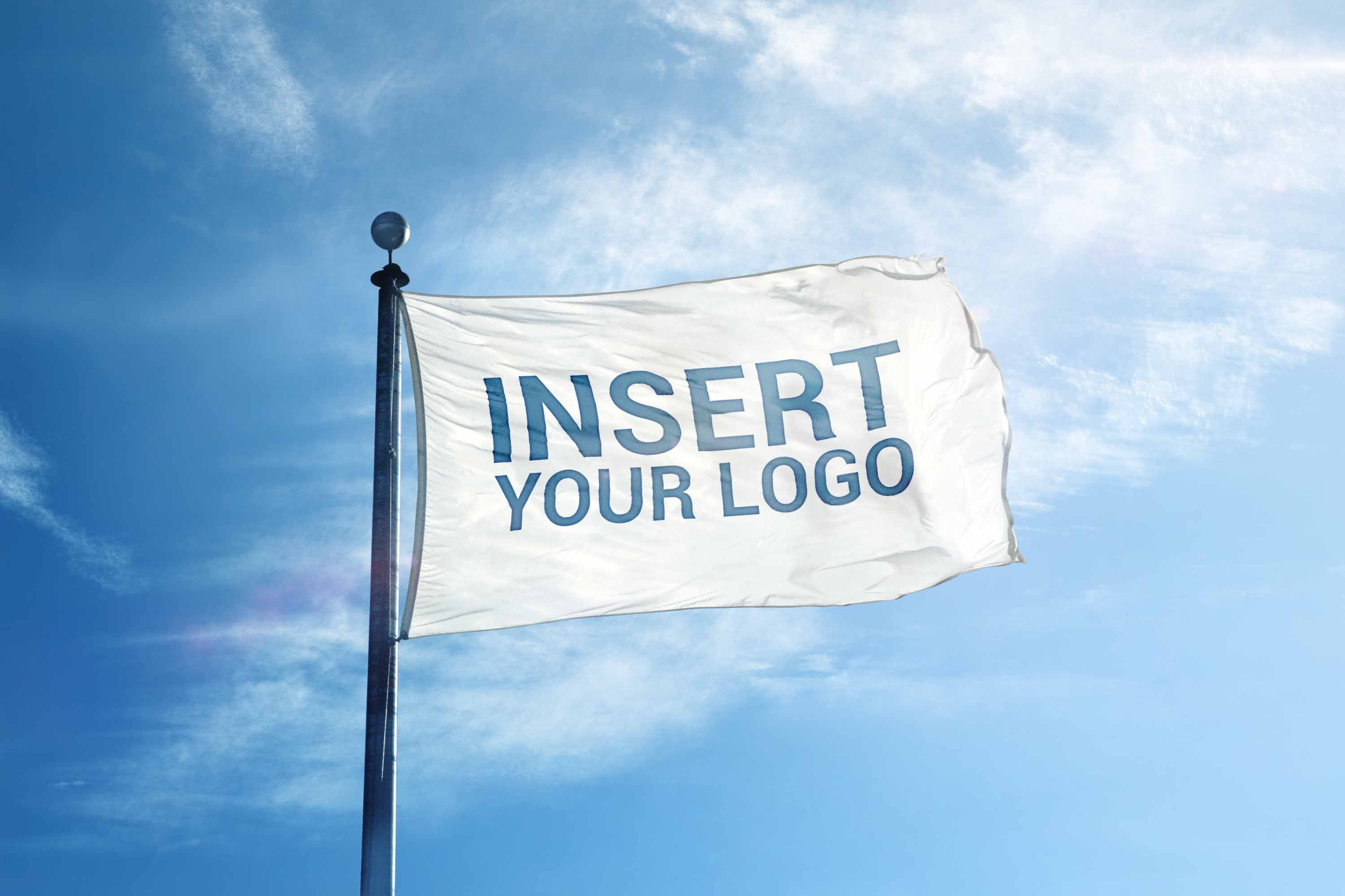 企业旗帜样机模板