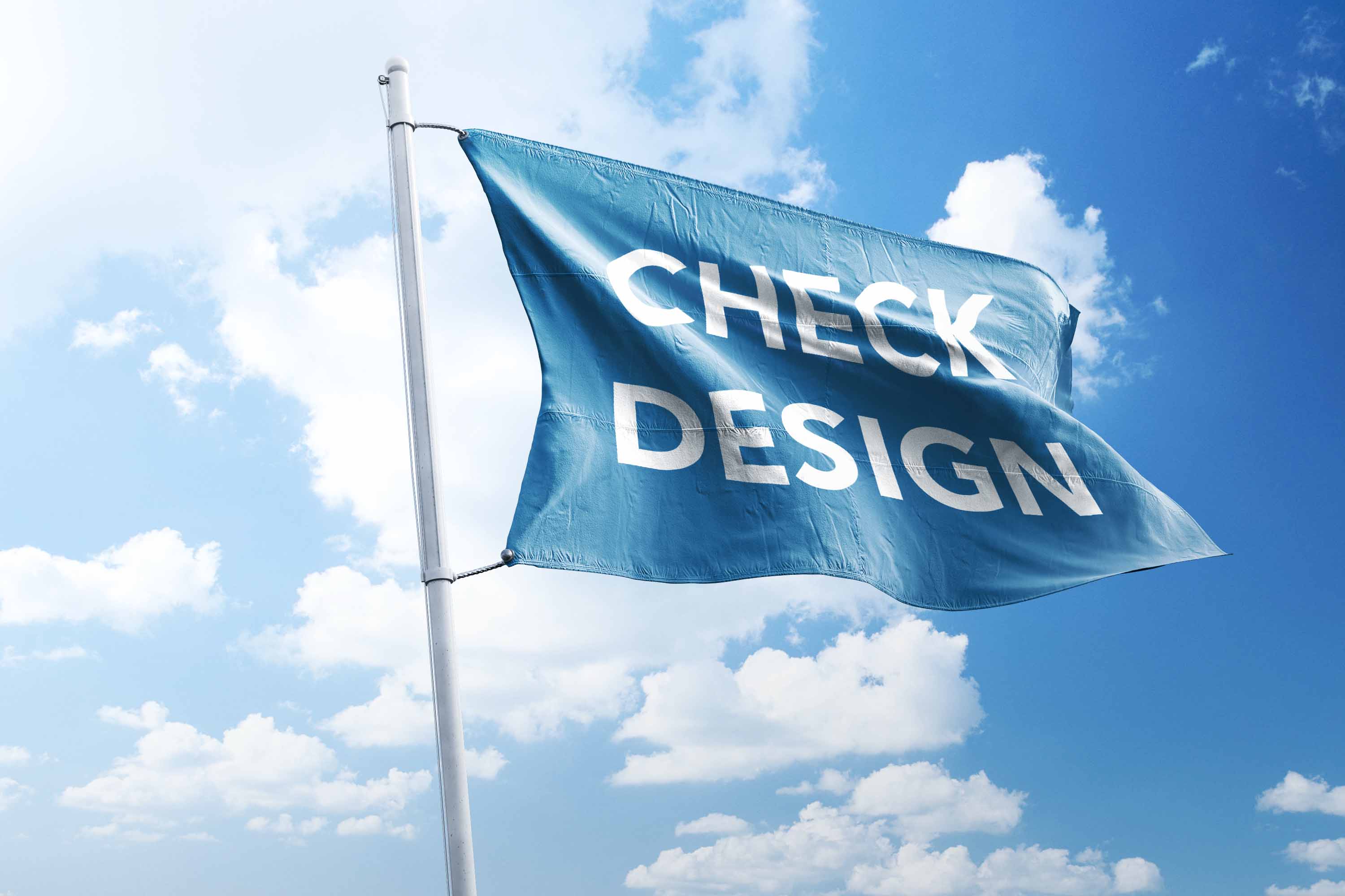 公司旗帜智能贴图样机模板