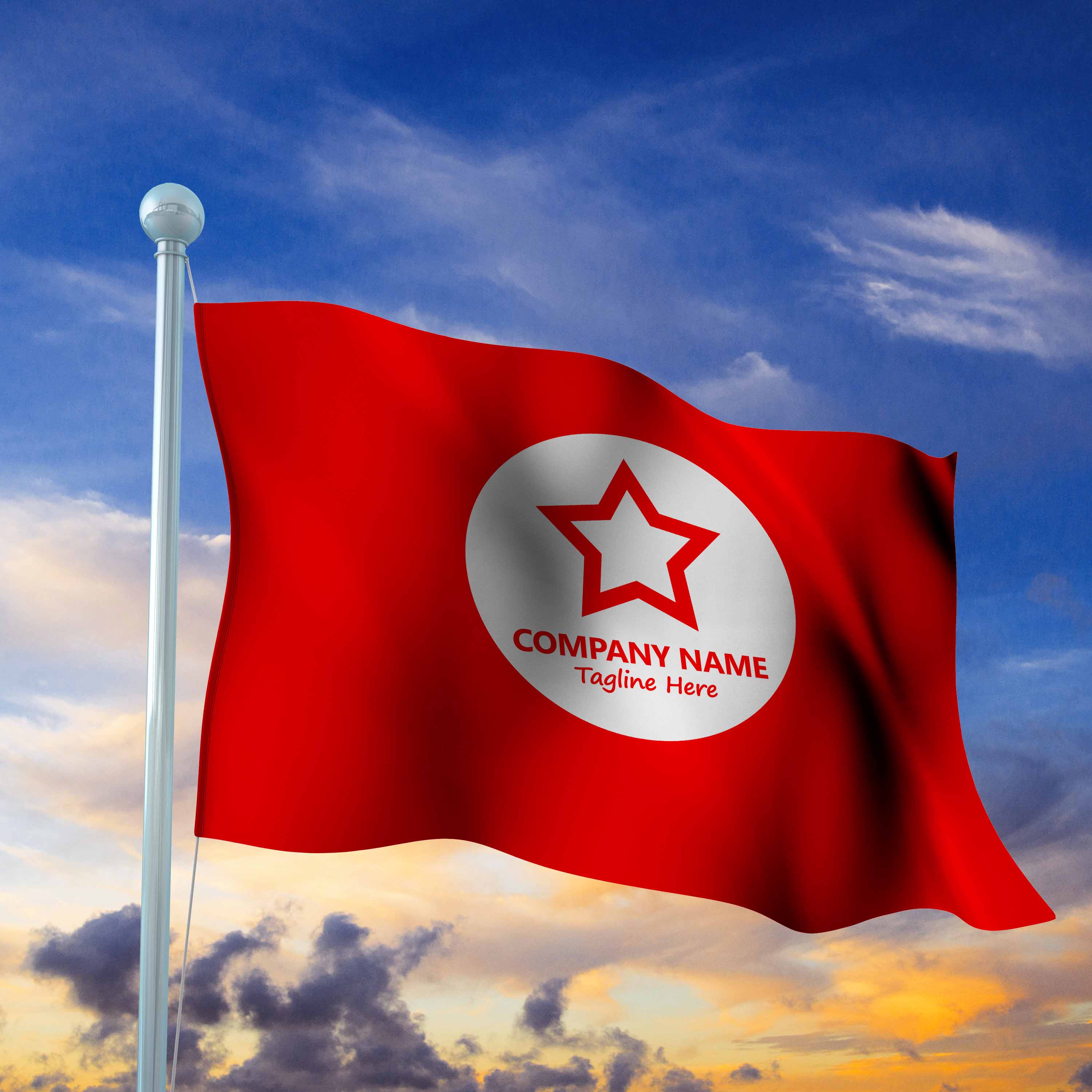 旗帜样机psd图片