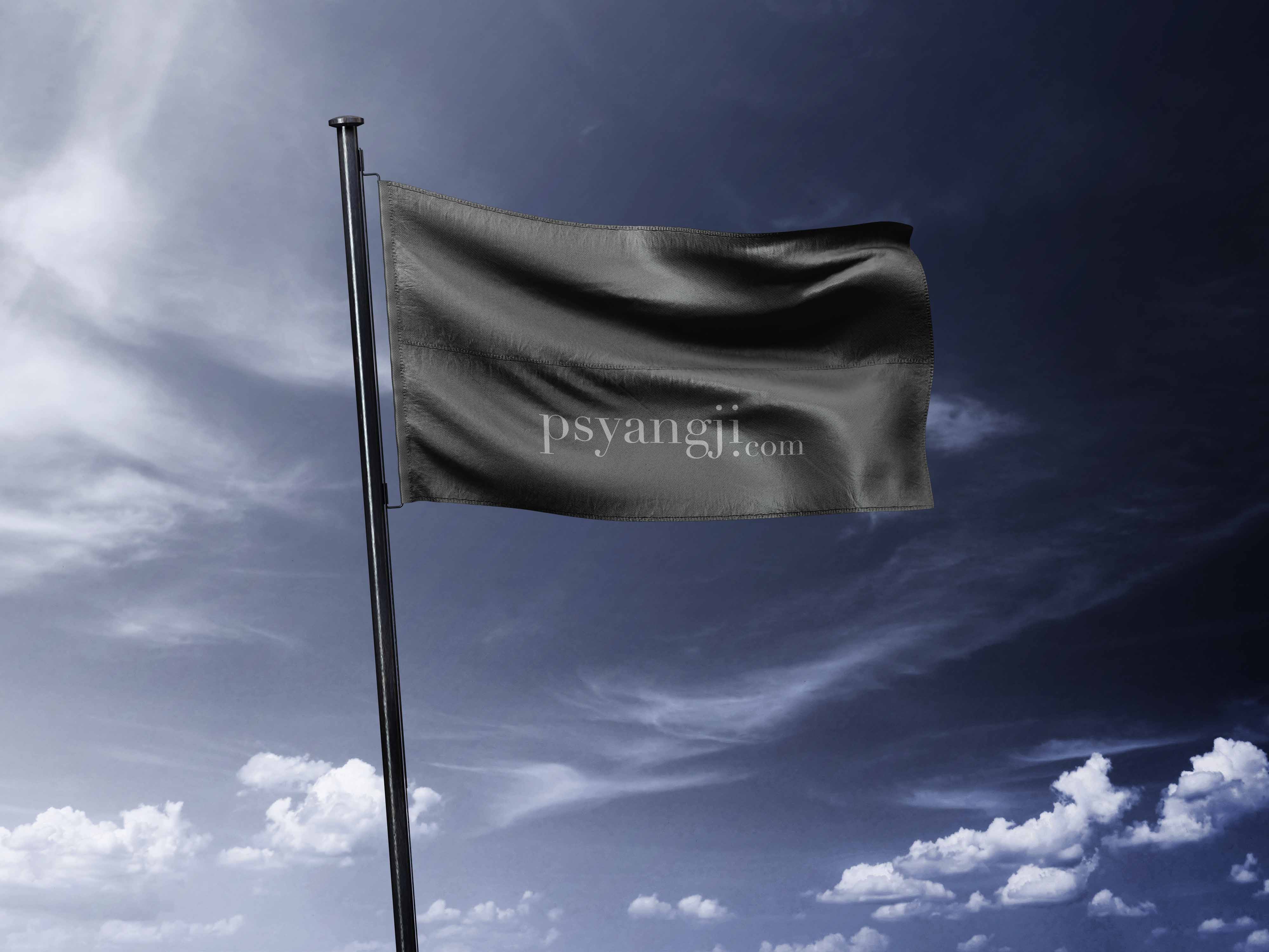 旗帜飘扬效果ps样机