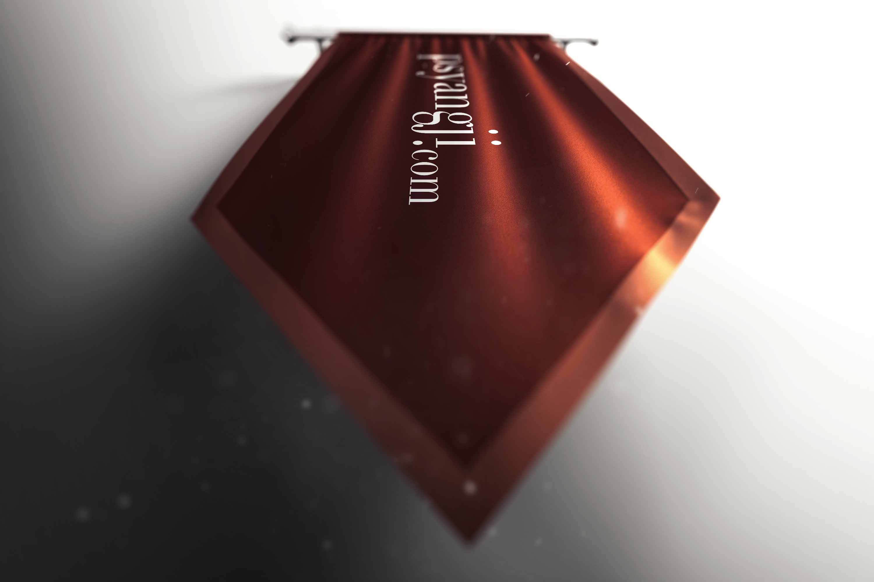 欧式旗帜psd样机