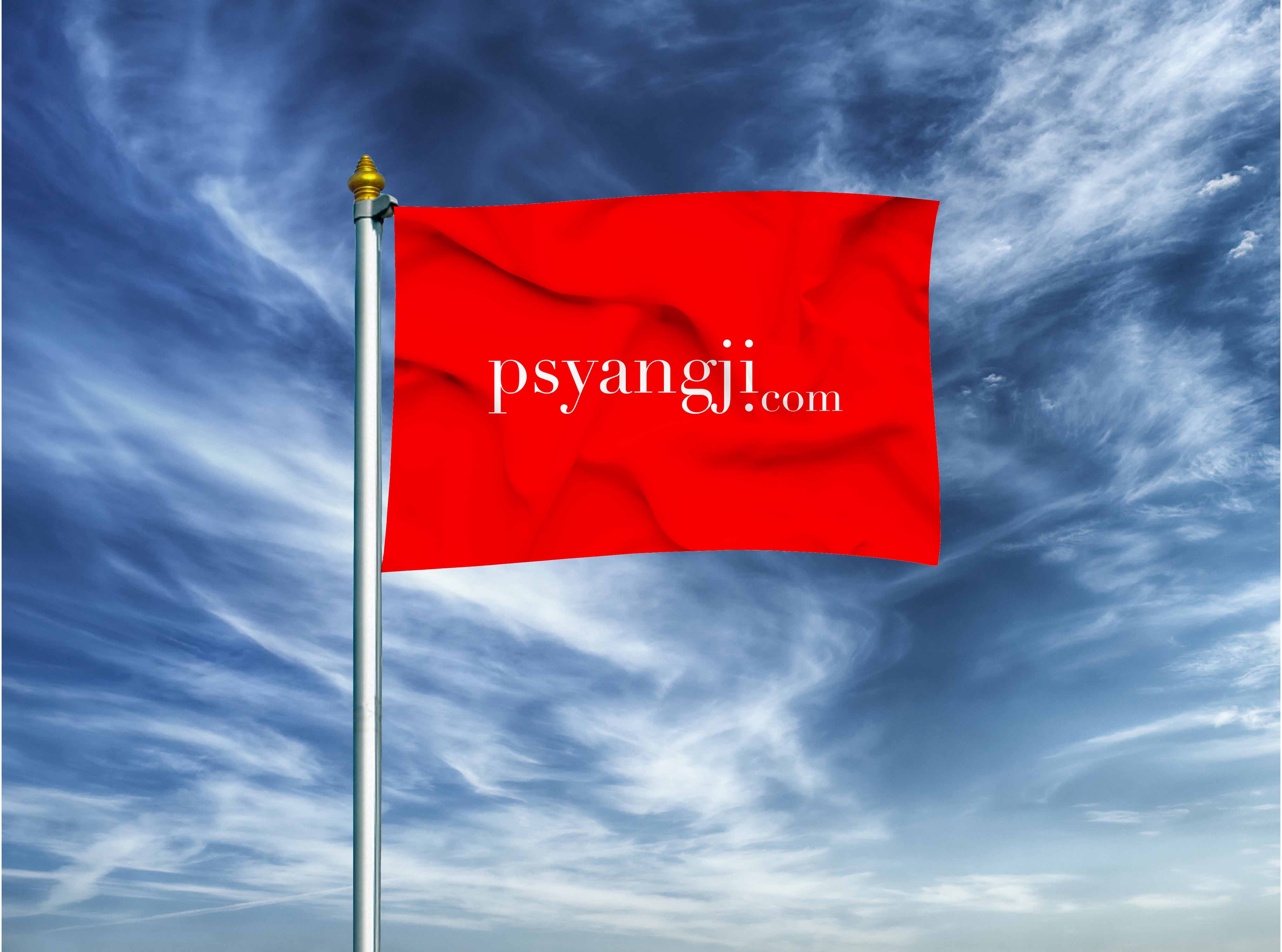 红色旗帜样机素材