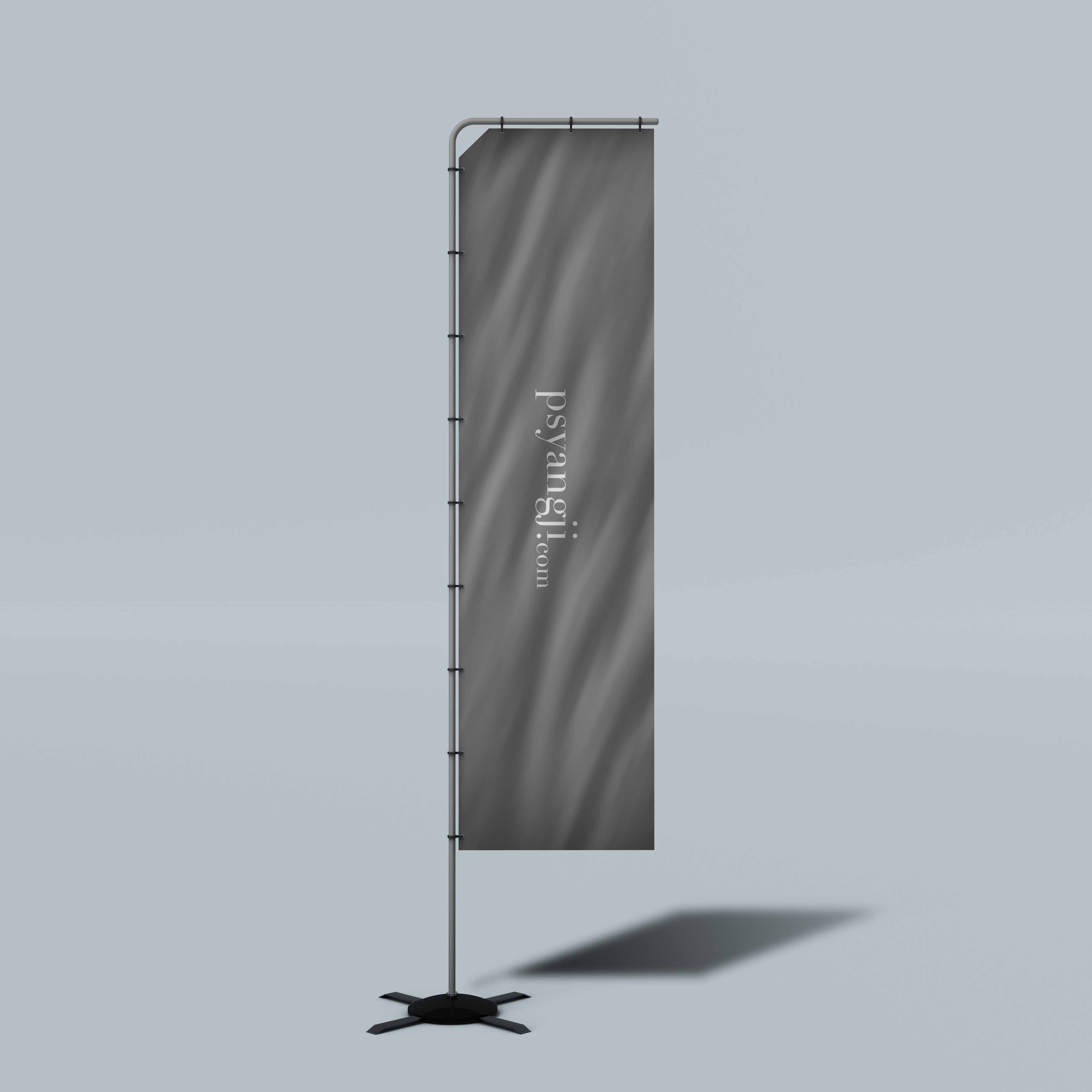 马路广告旗ps样机