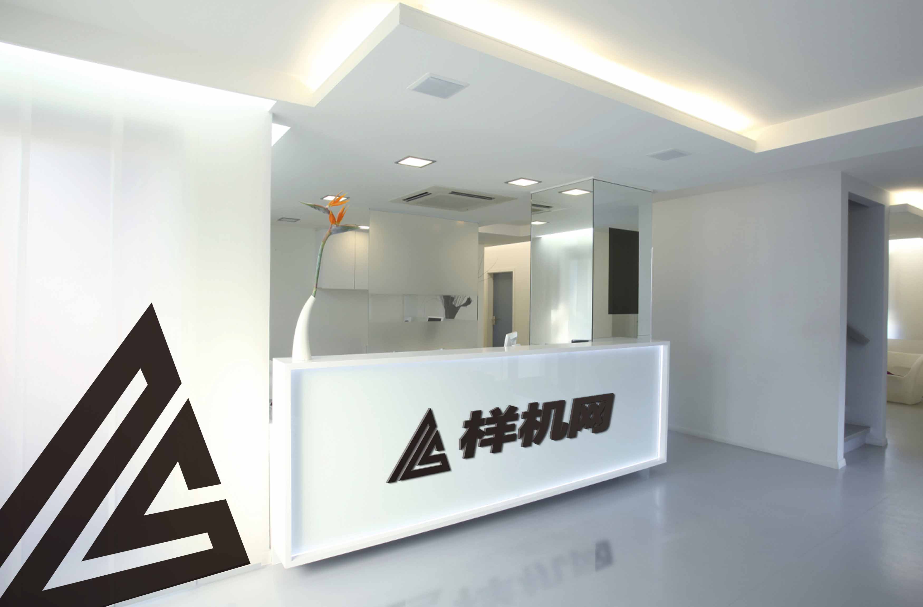 企业形象墙ps样机下载