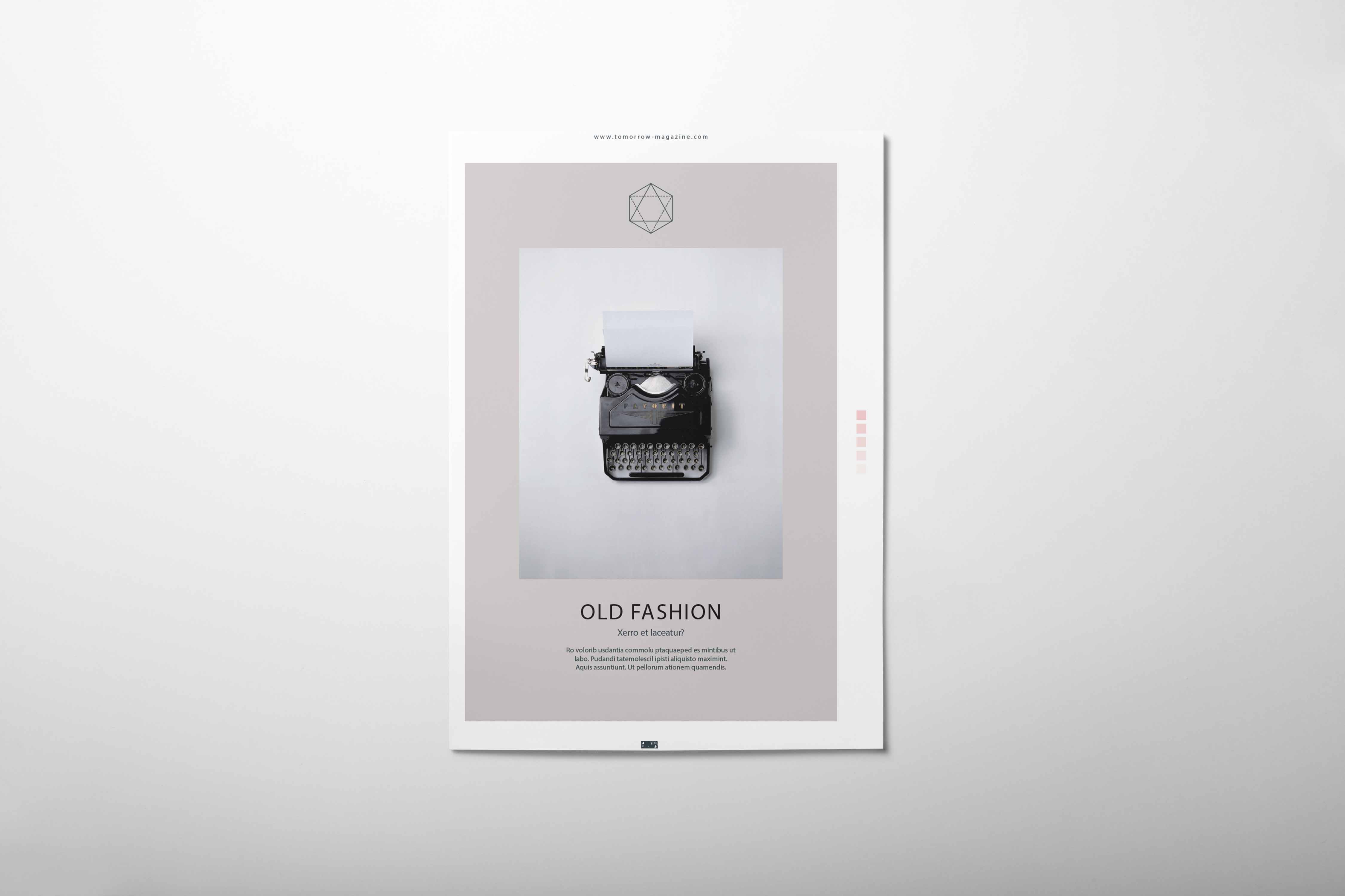 竖版杂志封面设计ps素材