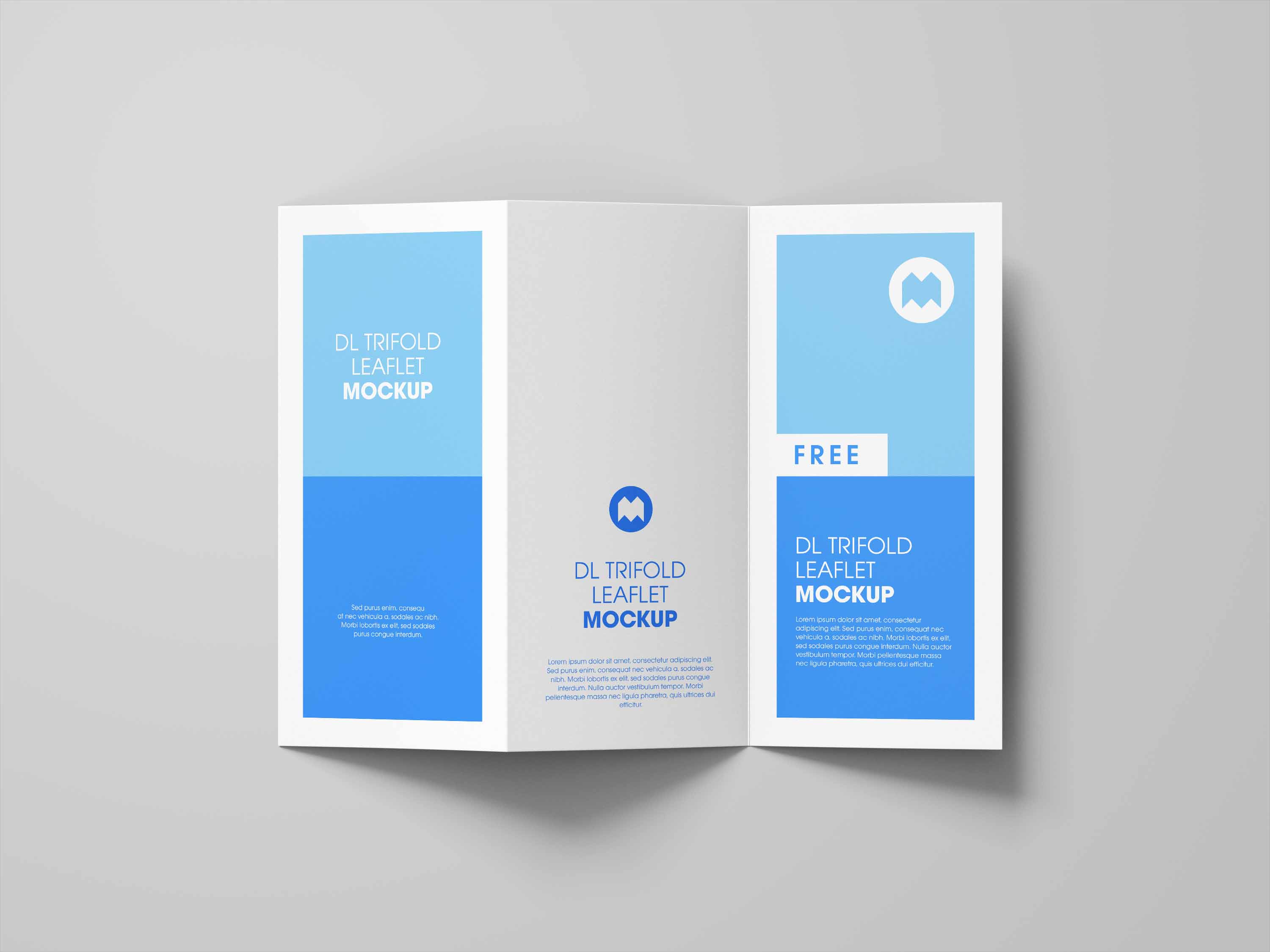 三折页psd样机素材