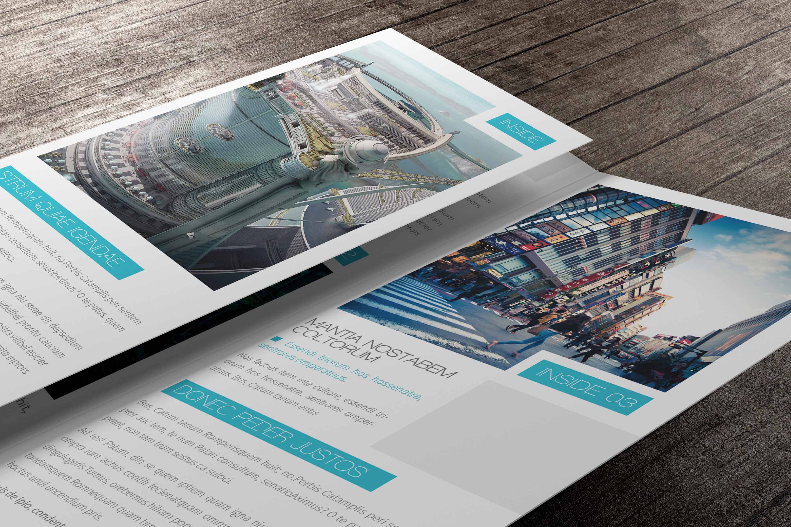 三折页宣传ps样机素材