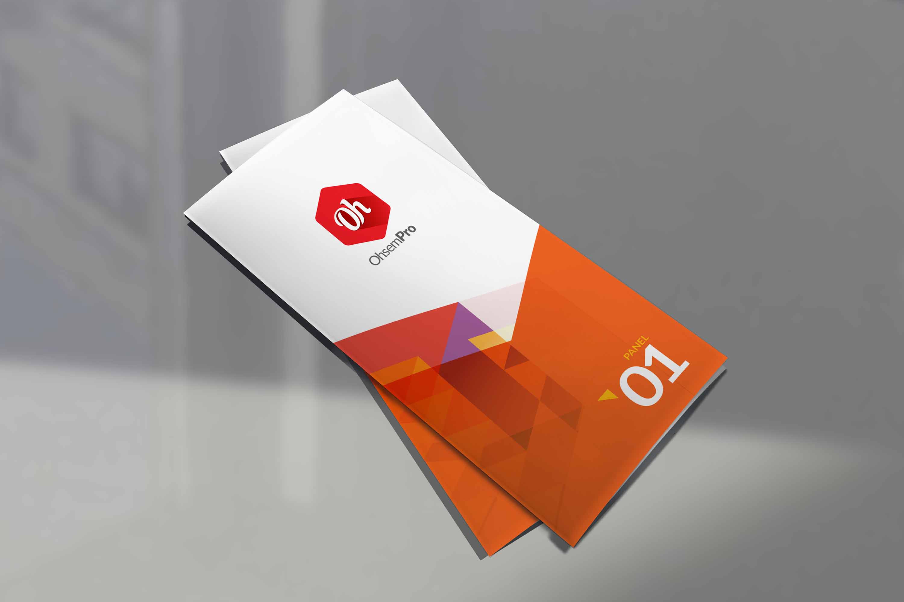 三折页宣传册封面ps样机