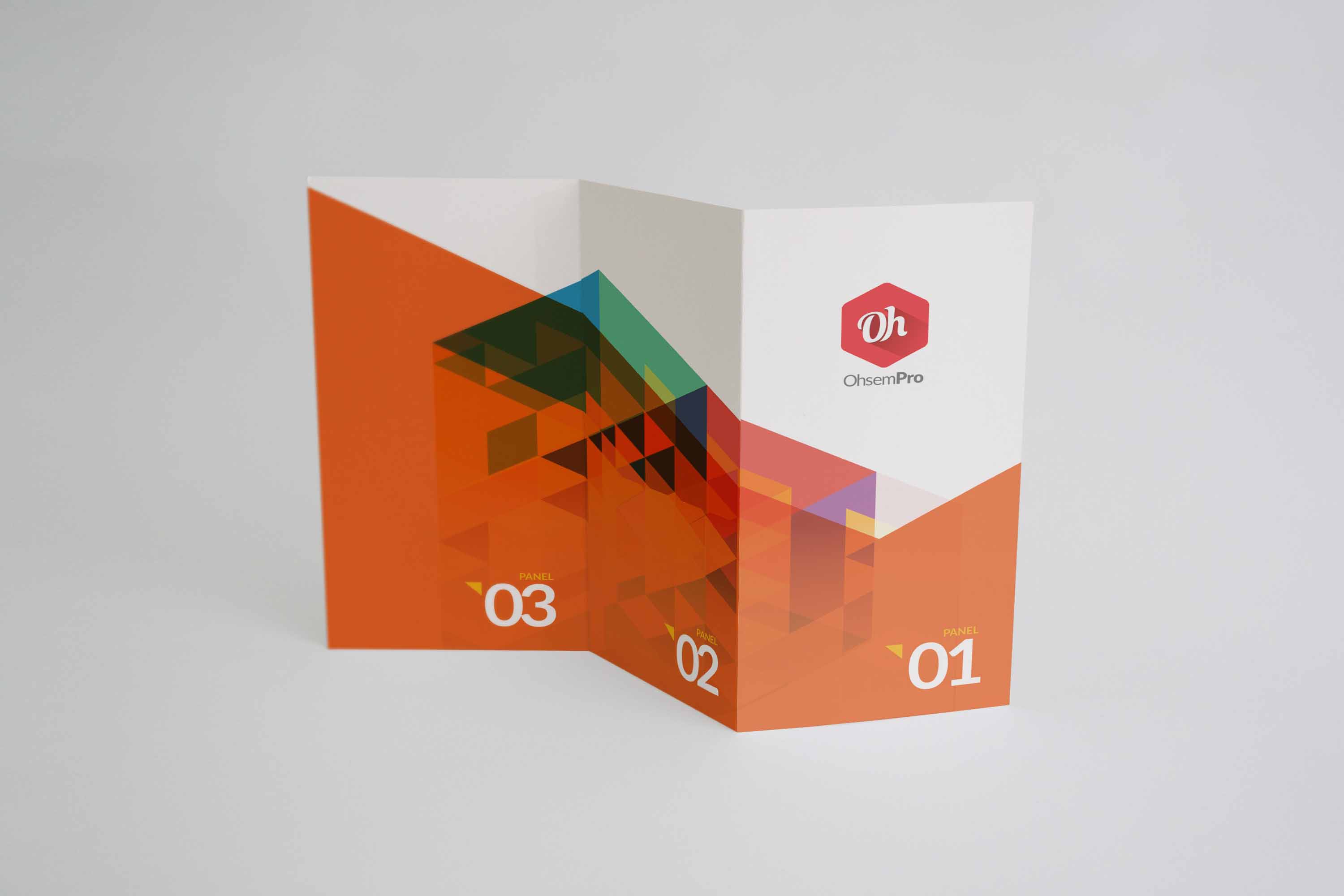 三折页宣传册排版设计样机