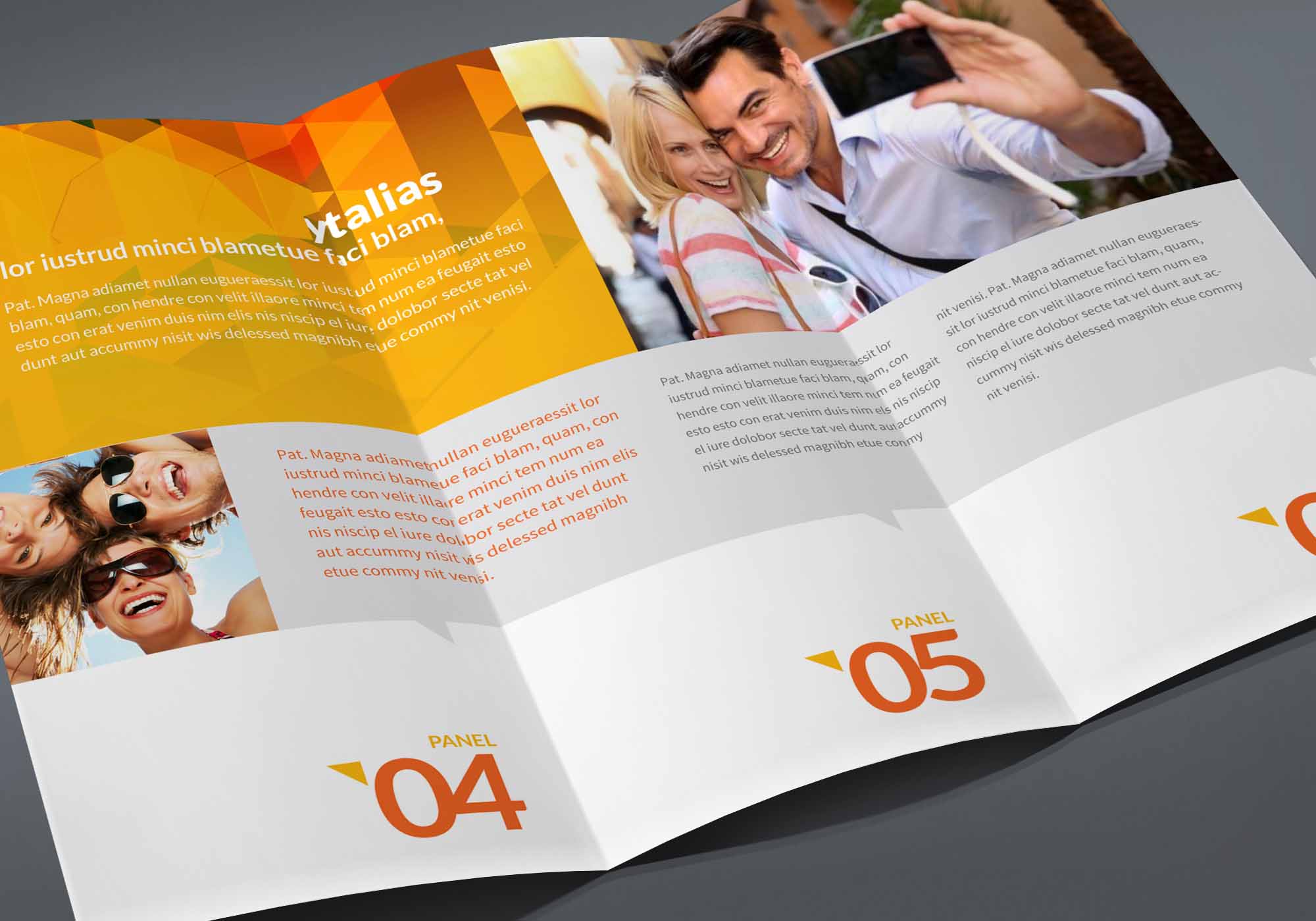 三折页宣传册设计psd贴图