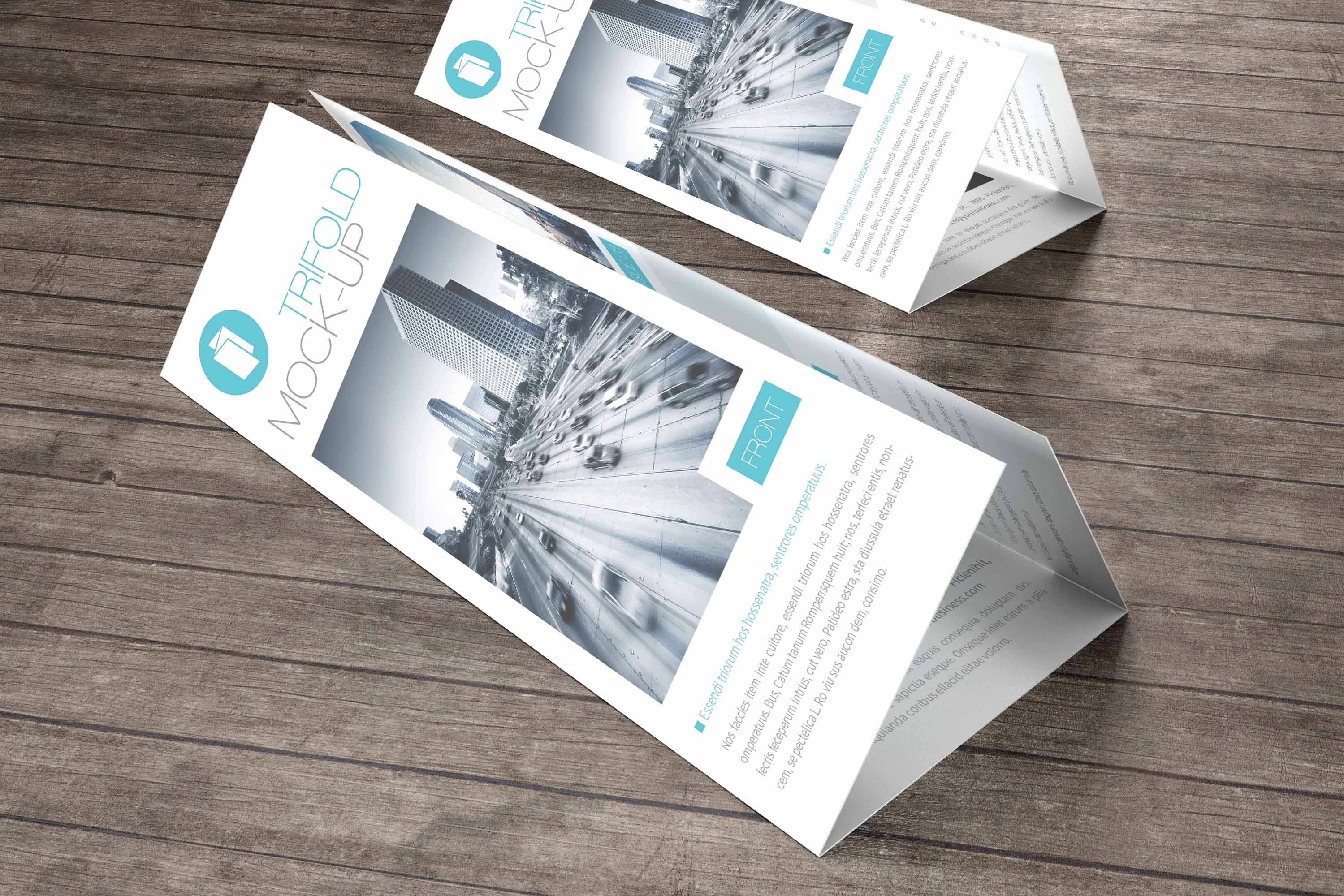 三折页宣传册设计ps样机素材