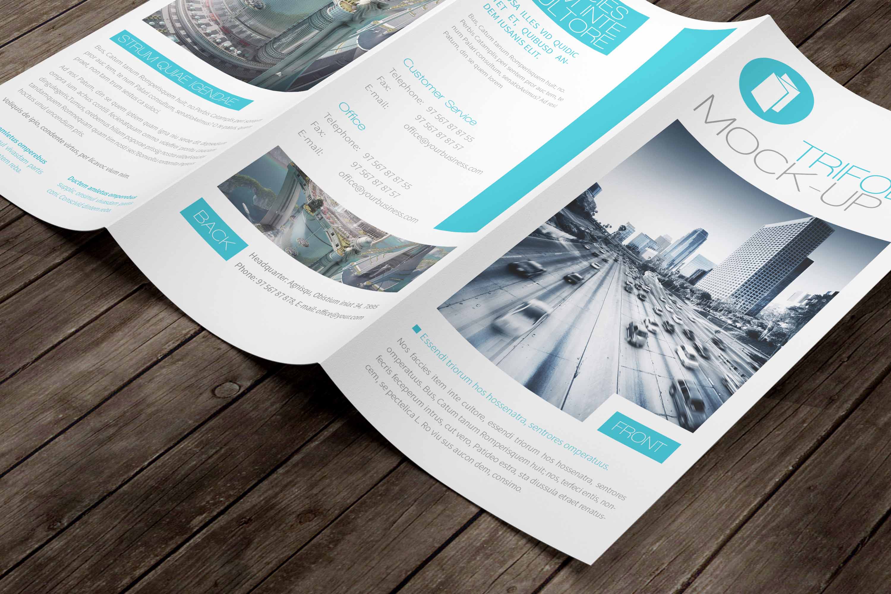 三折页宣传册设计样机