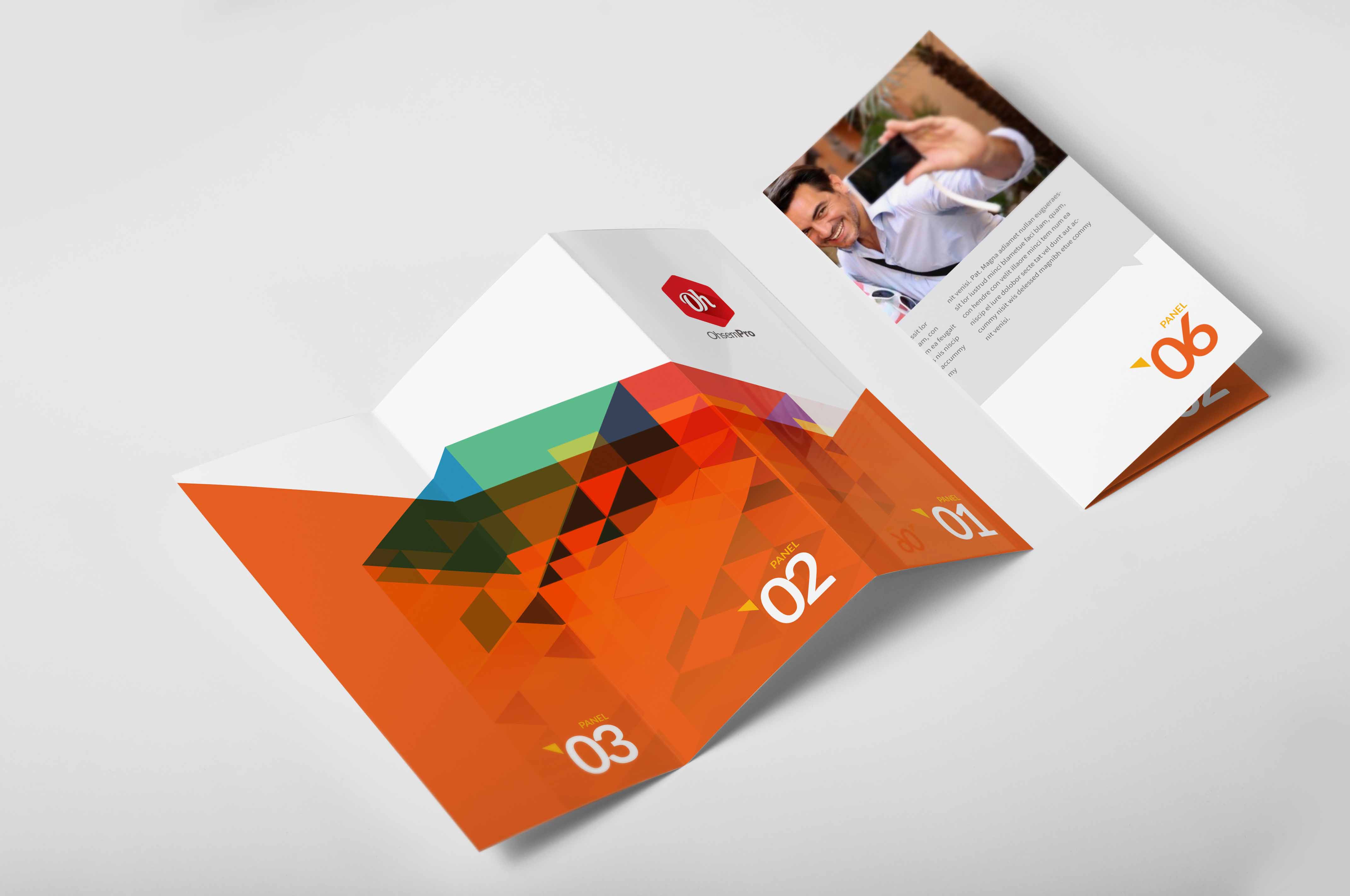 三折页宣传册贴图素材