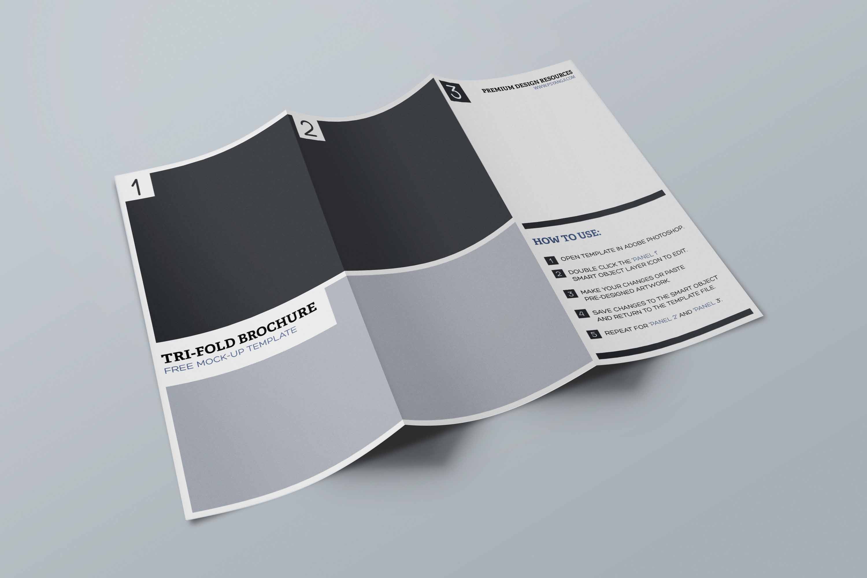 三折页样机贴图模型