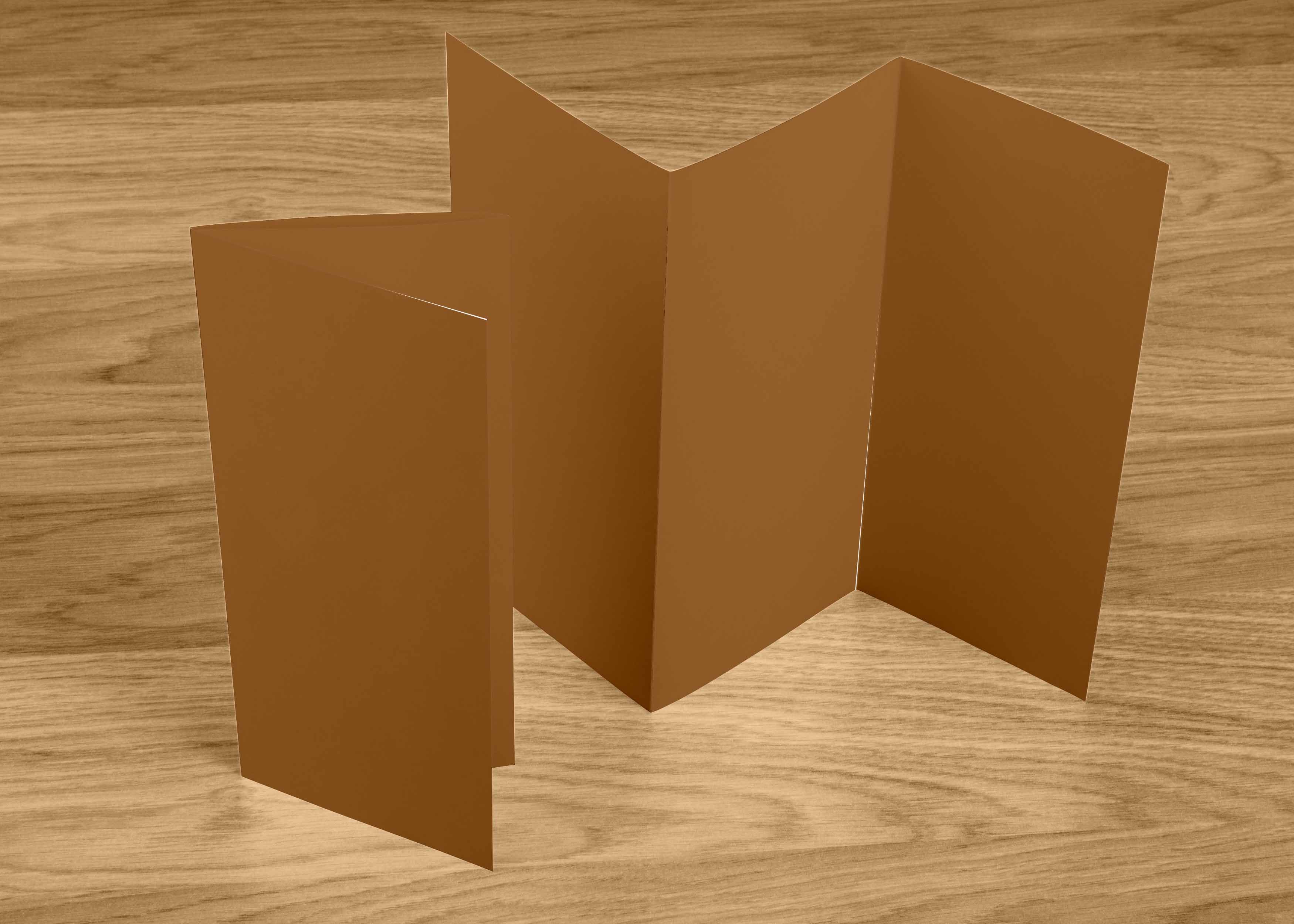 三折页立面展示psd样机