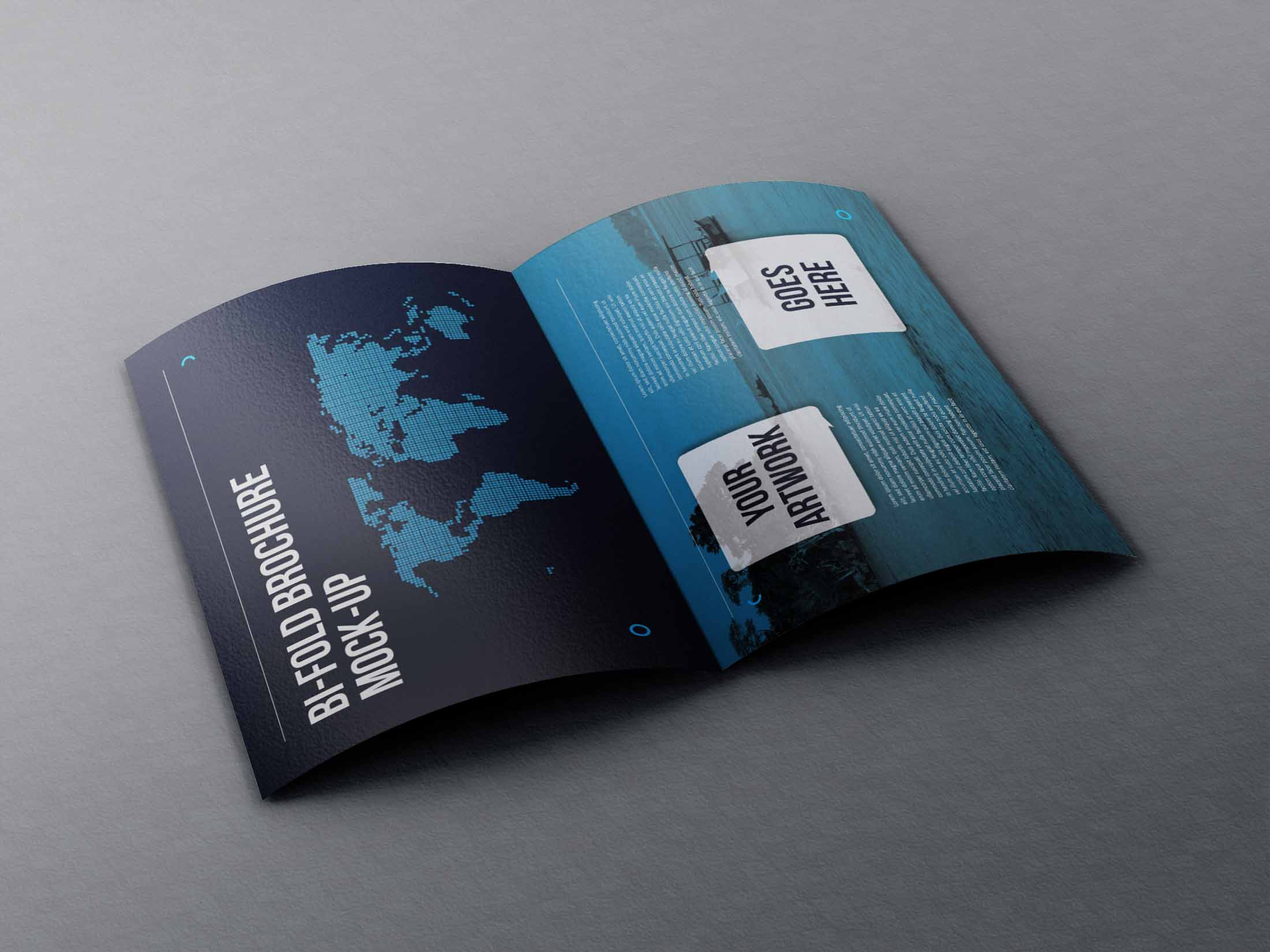 二折页设计效果图ps样机