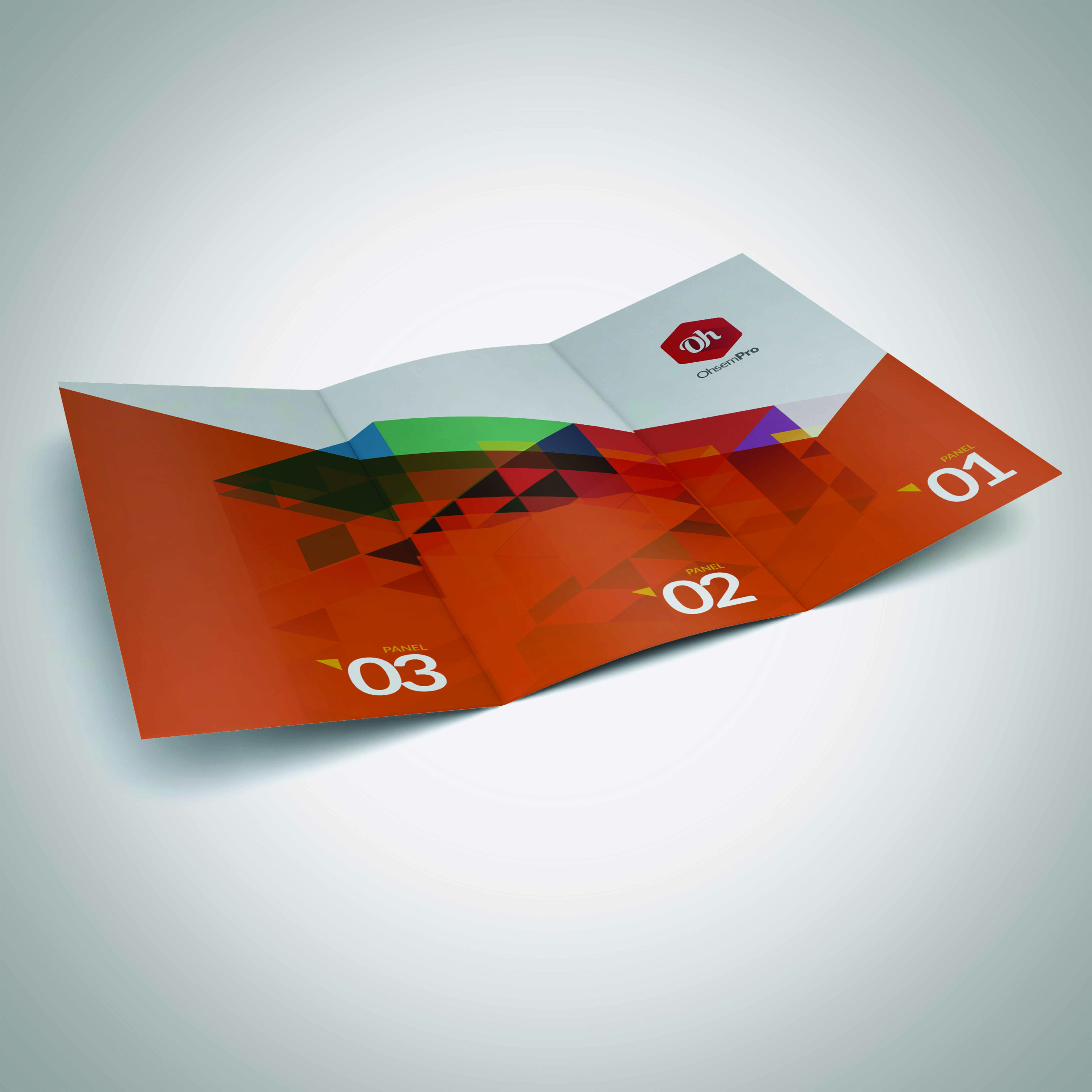 创意三折页宣传册ps样机