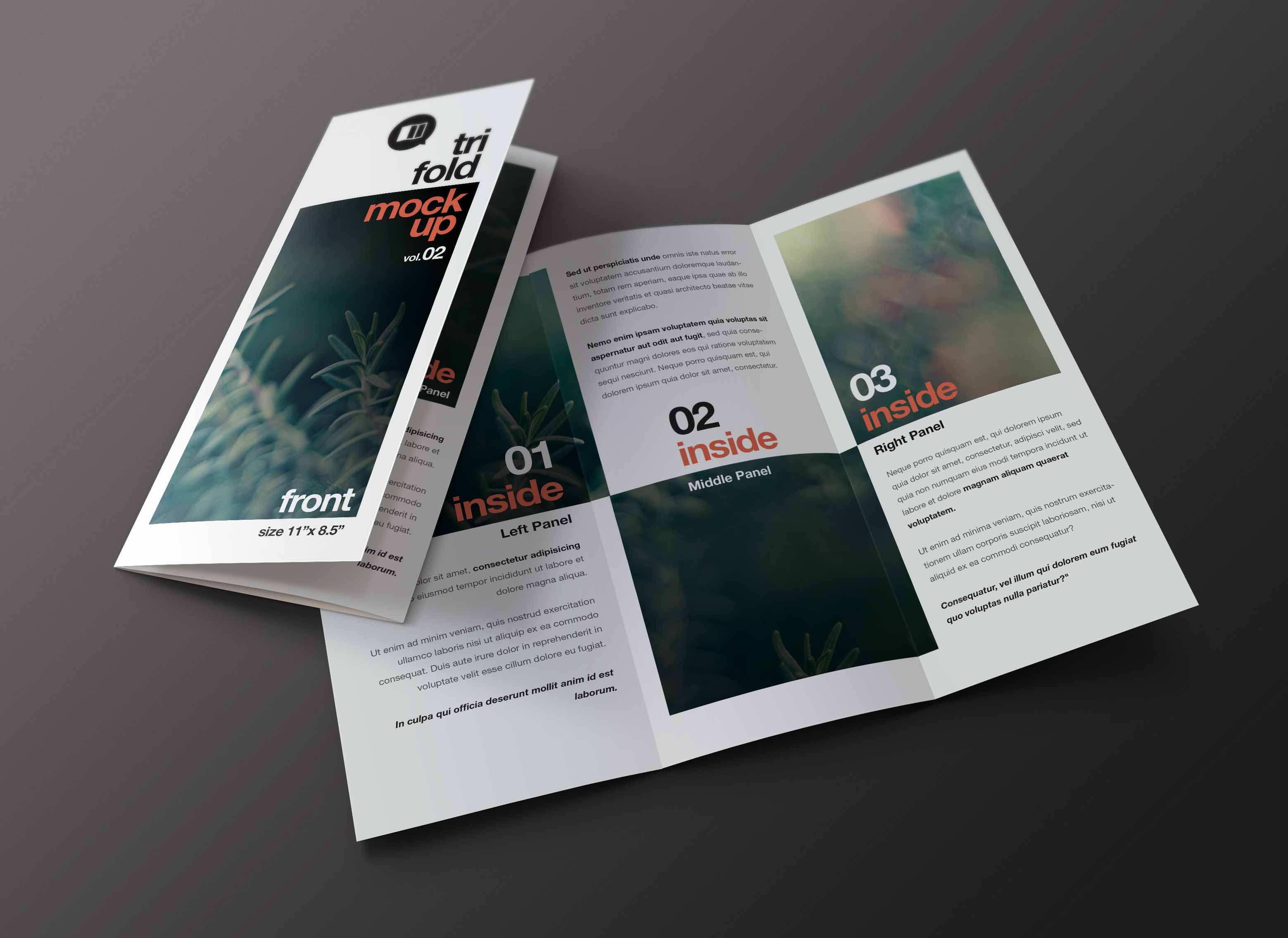 创意三折页样机素材