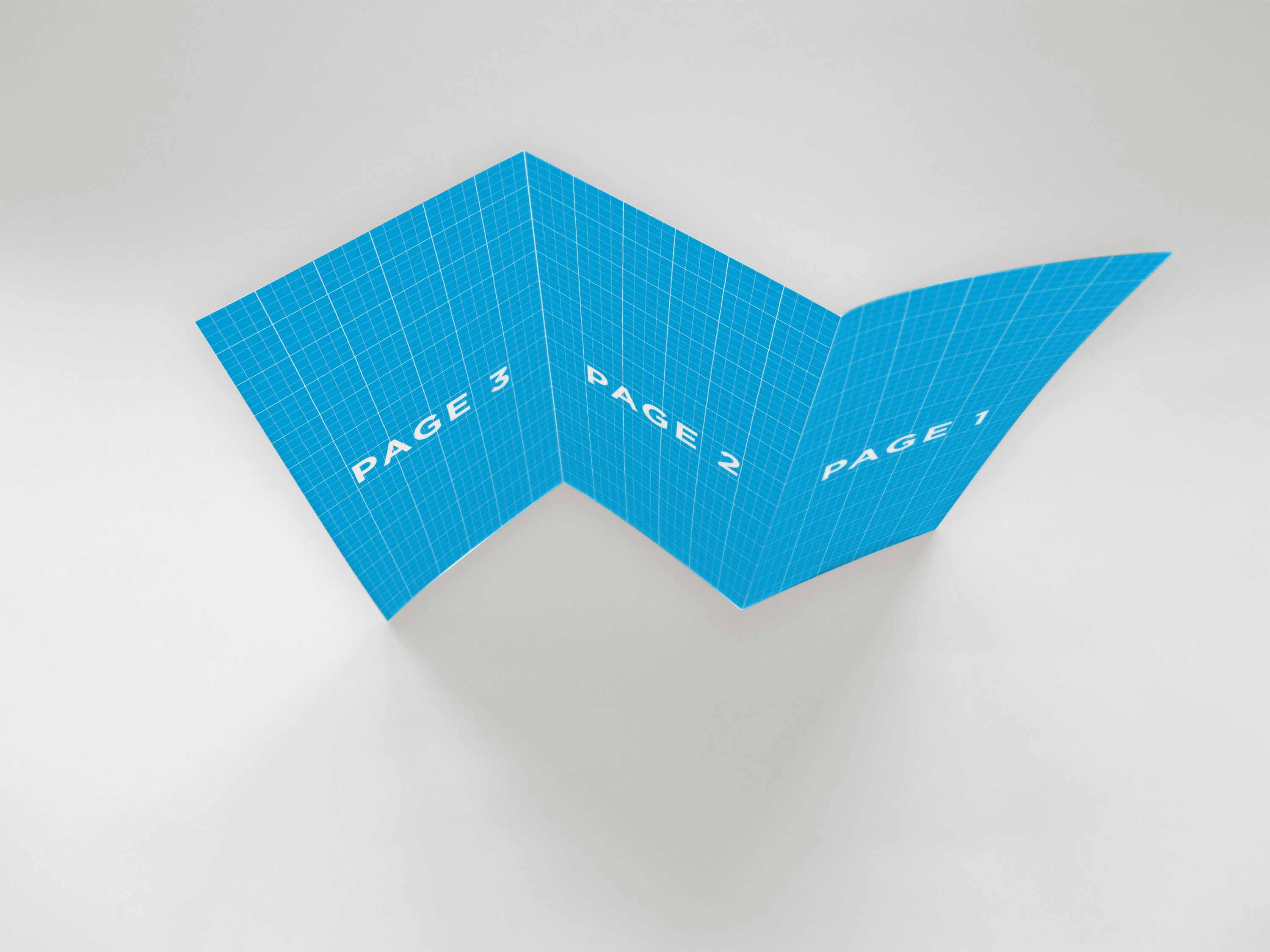 创新三折页模板psd贴图