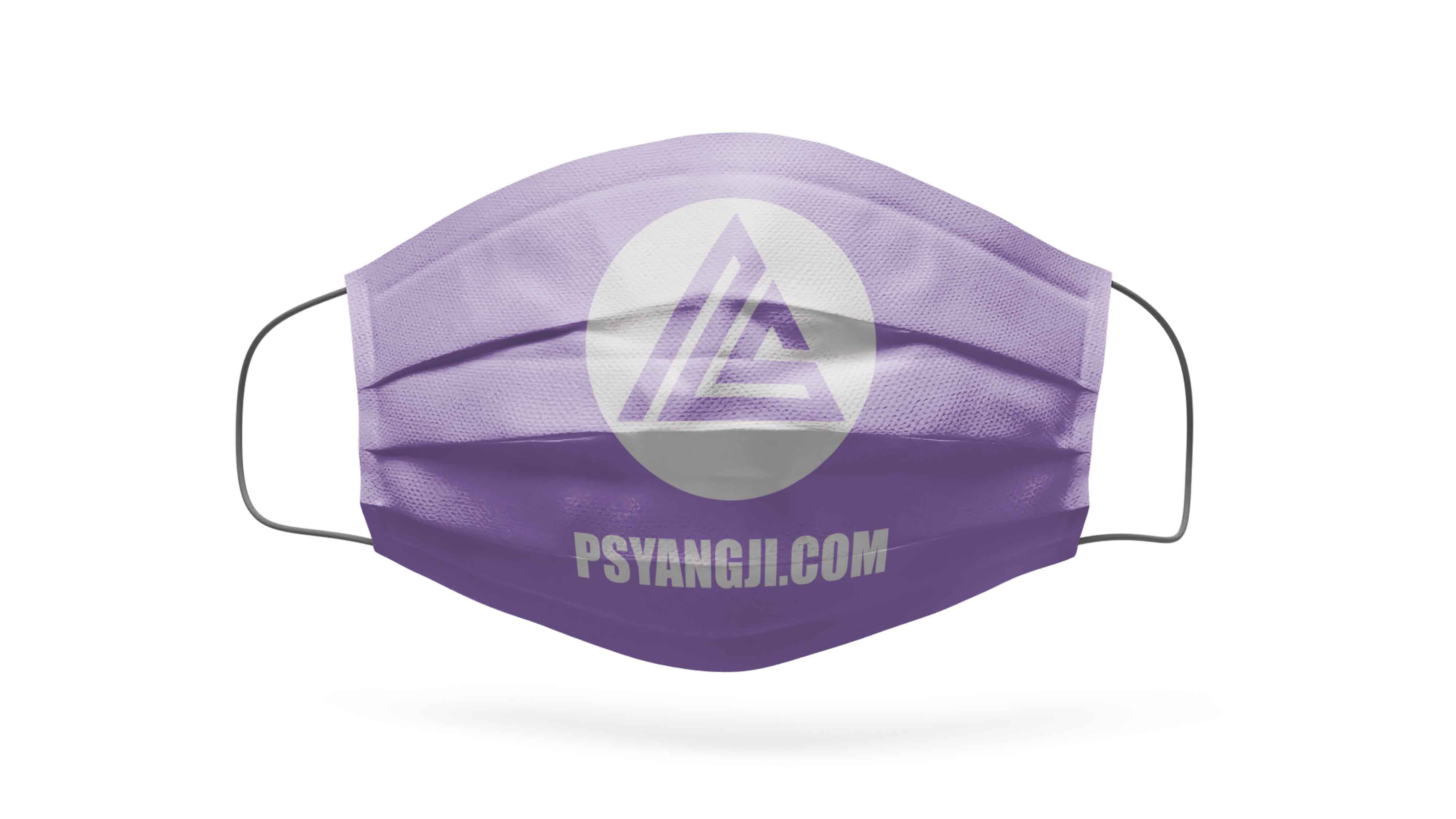 美女口罩LOGO贴图素材，内含多角度展示PSD源文件，口罩正面、侧面PS样机素材