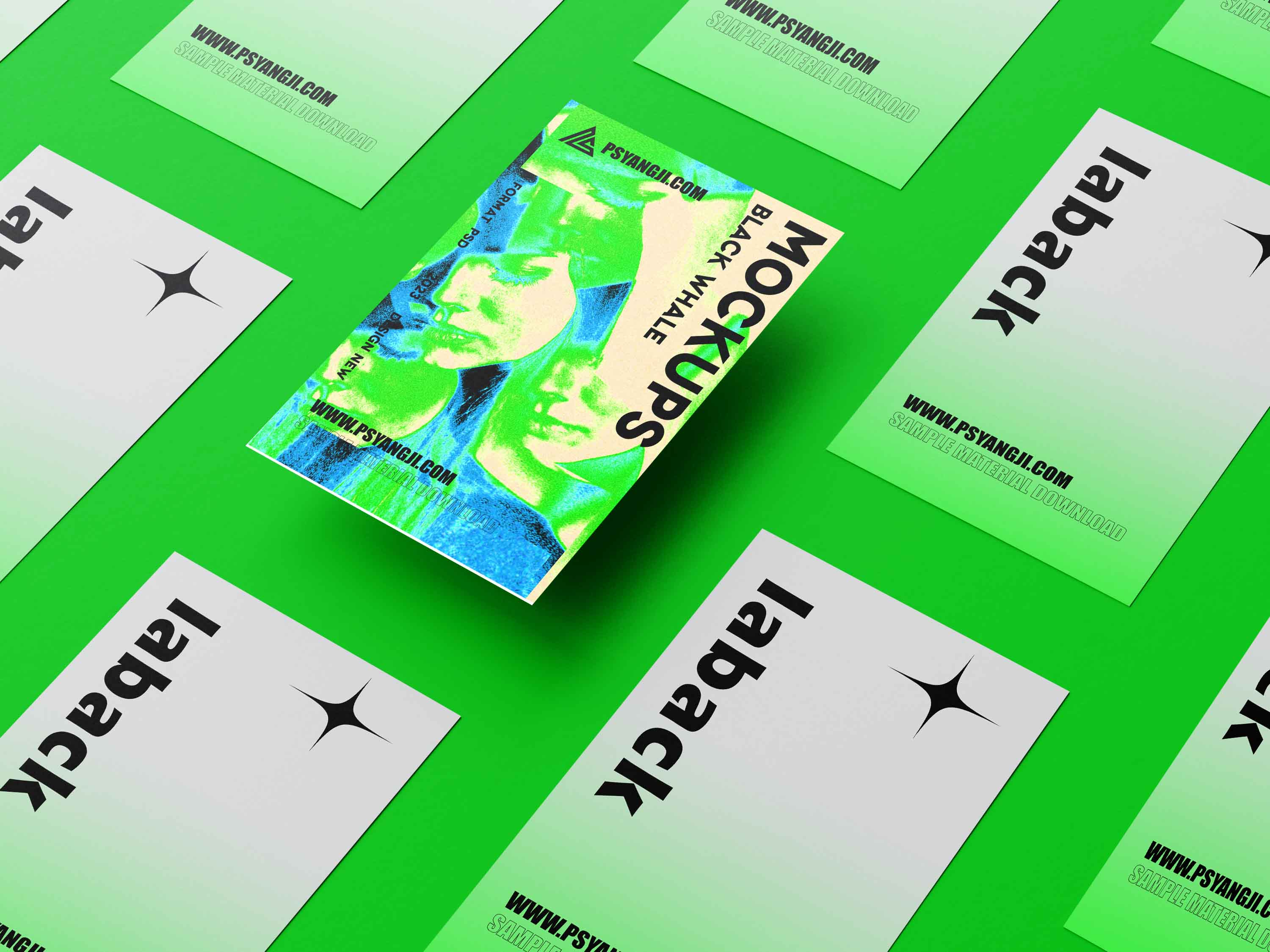 超多角度展示你的名片设计，高级感满满的海报、卡片展示PS样机素材