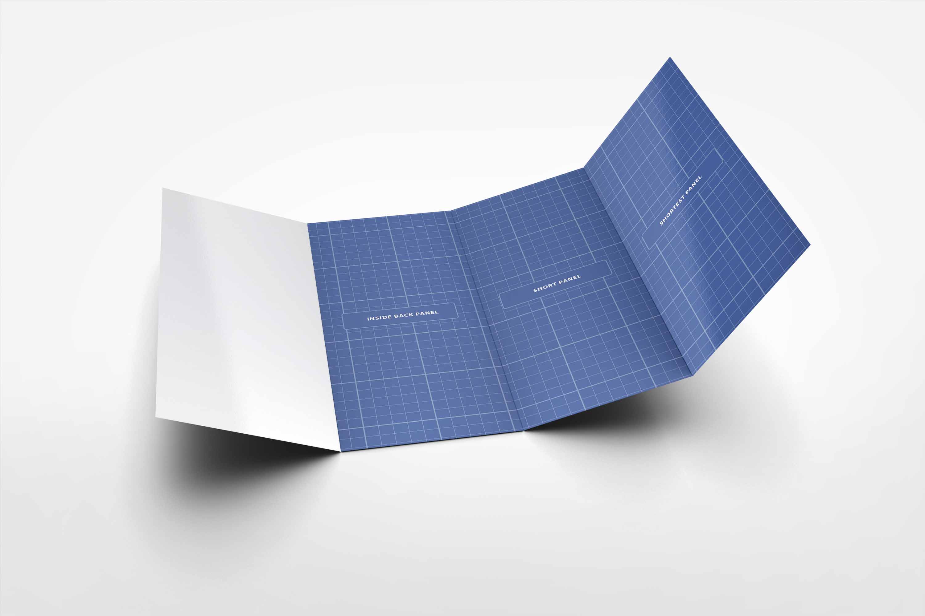 四折页内容展示ps样机素材