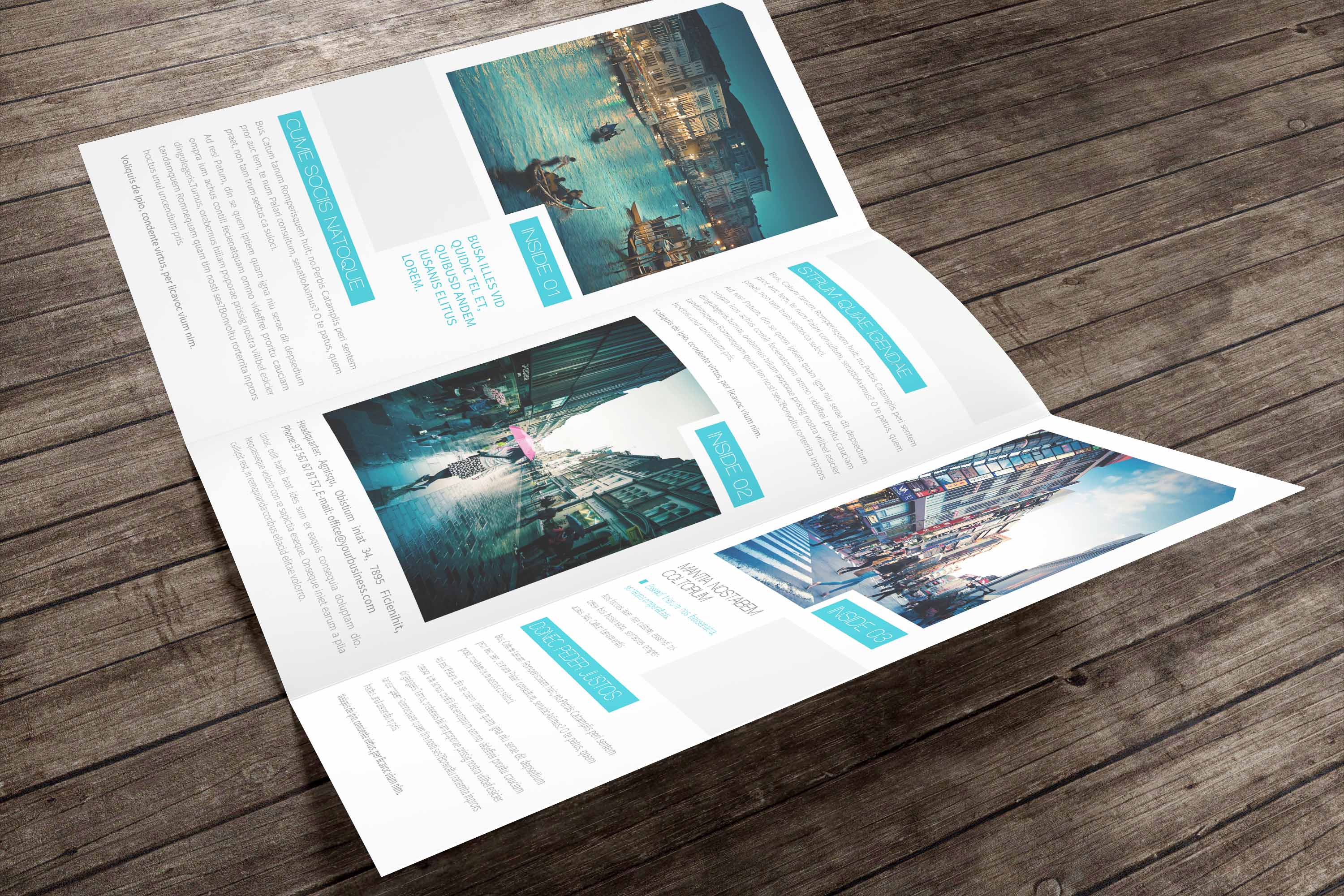 国外三折页宣传册设计贴图