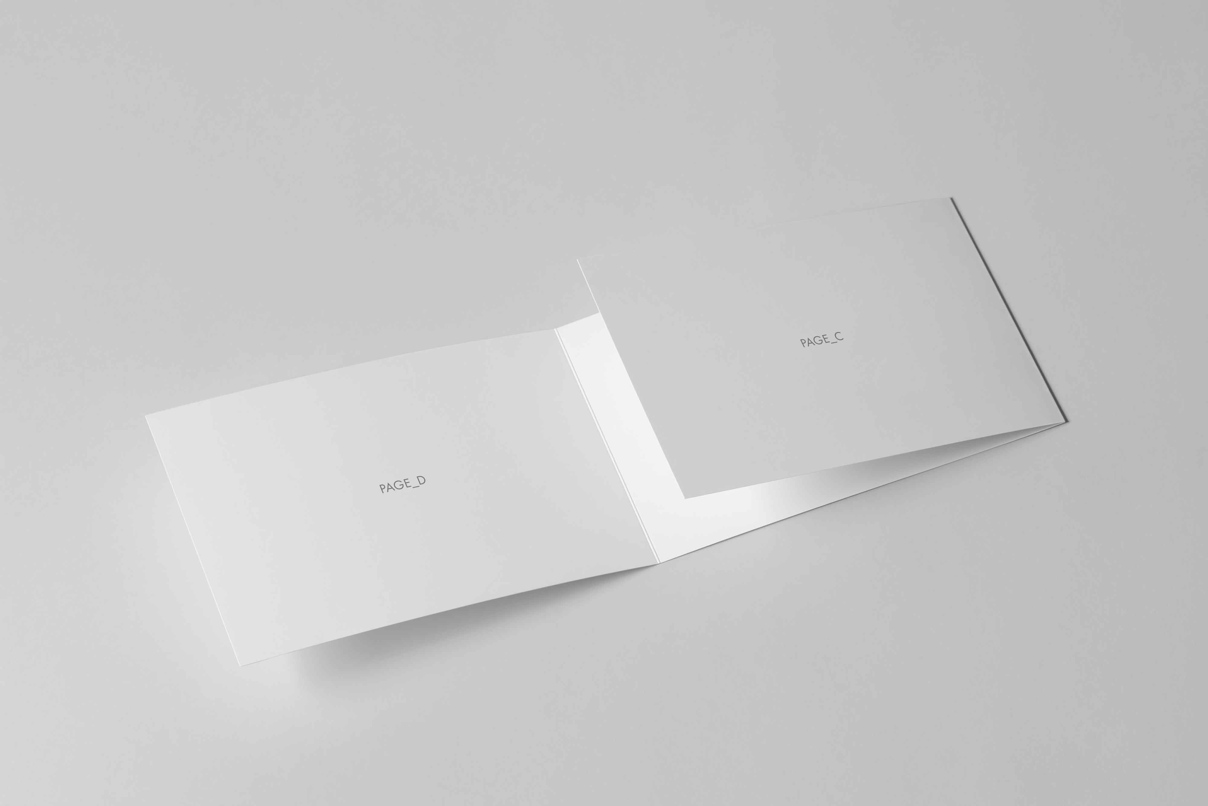 折页ps样机模板下载