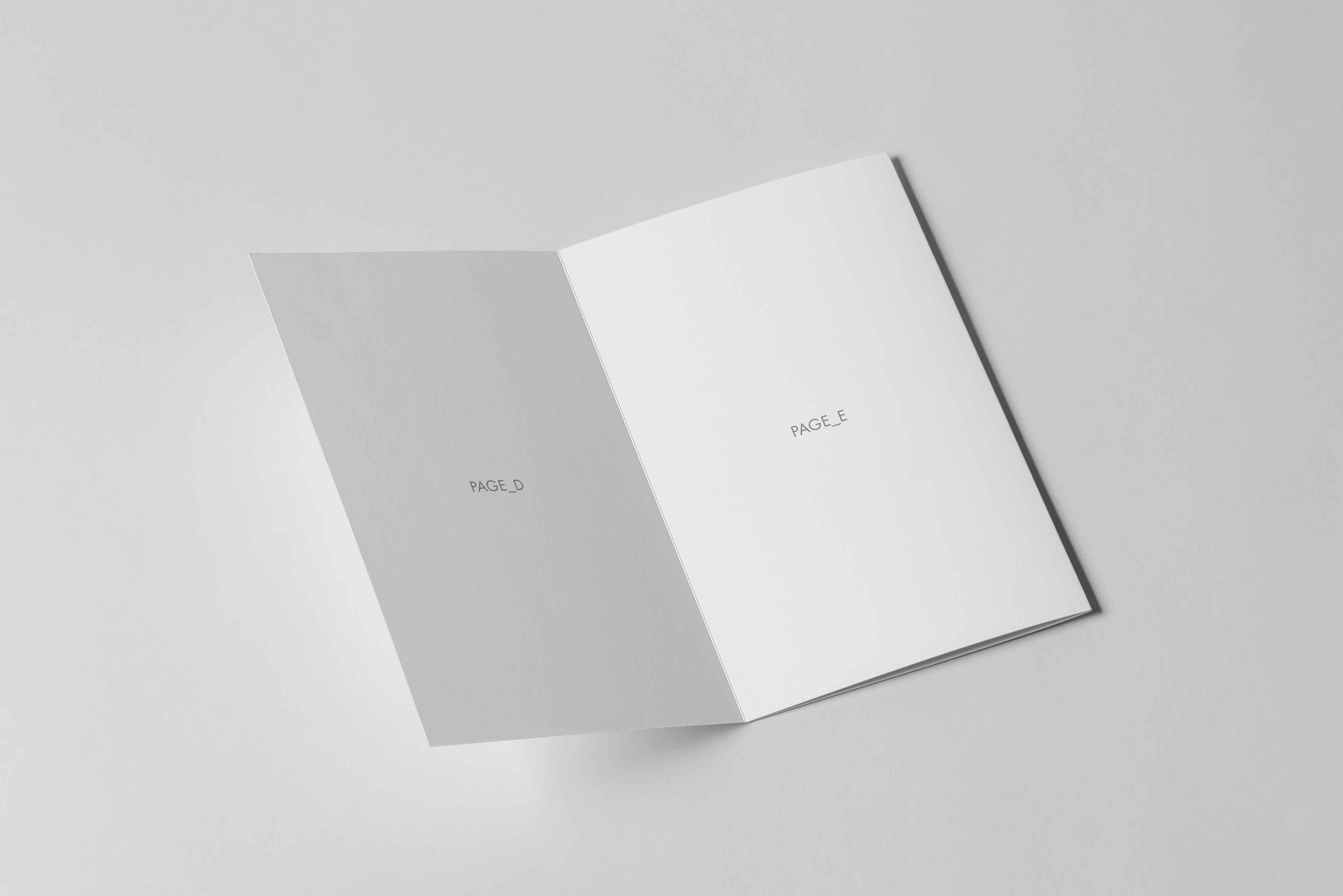 折页内容展示ps样机模板